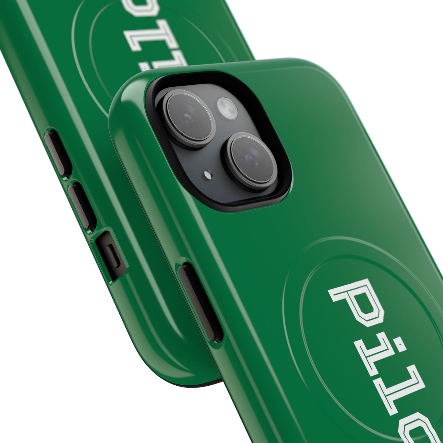 Tough Magnetic iPhone Cases Piloti in dark green Printify
