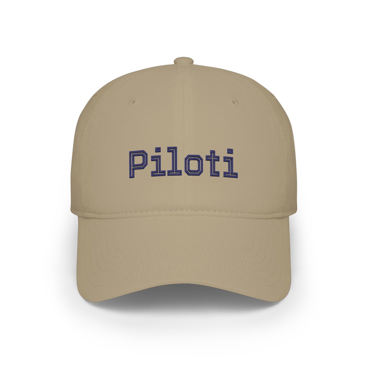 Piloti Baseball Cap Embroidered with Navy Printify