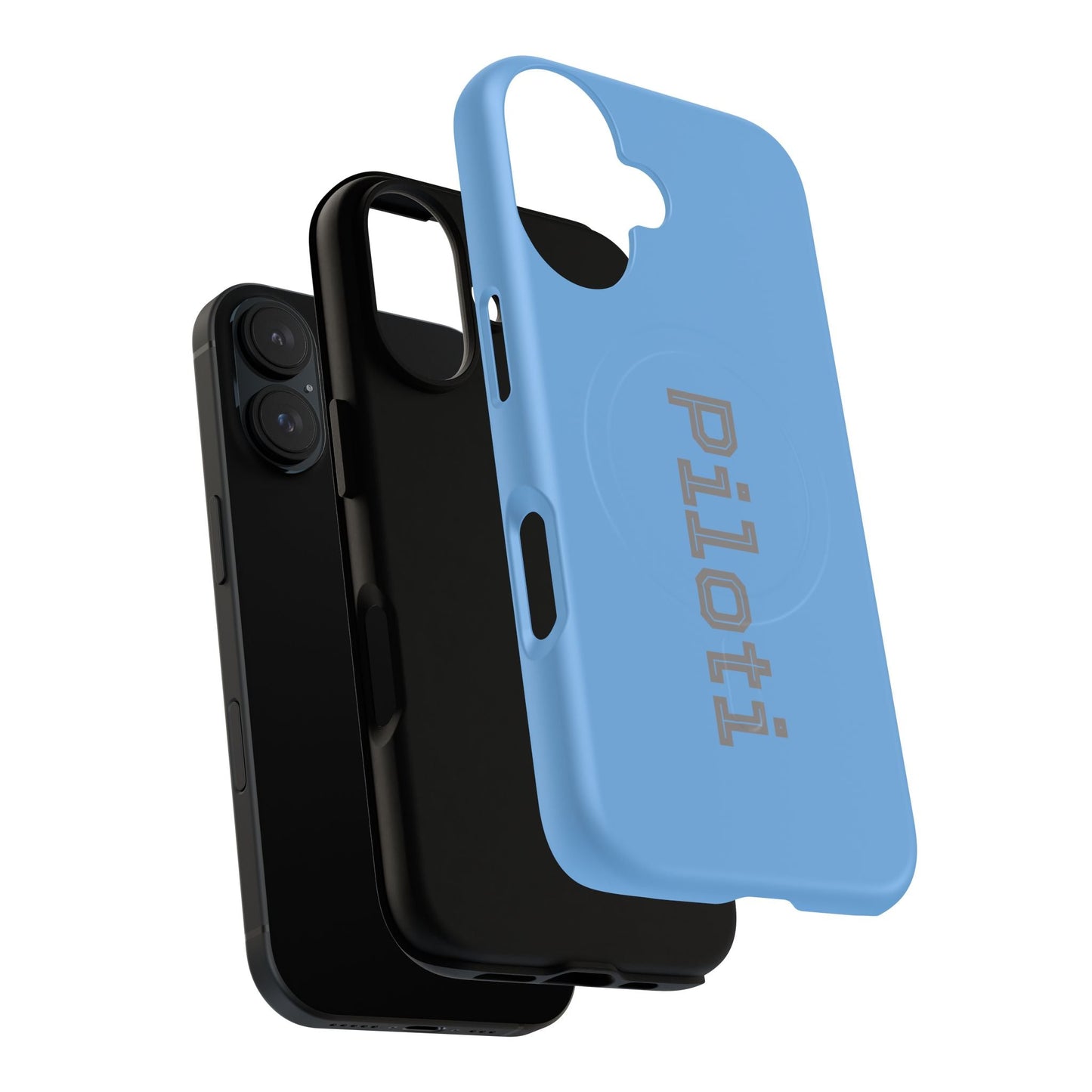 Tough Magnetic iPhone Cases Piloti in skyblue made in matt and gloss finish - UpNorth SPORTS