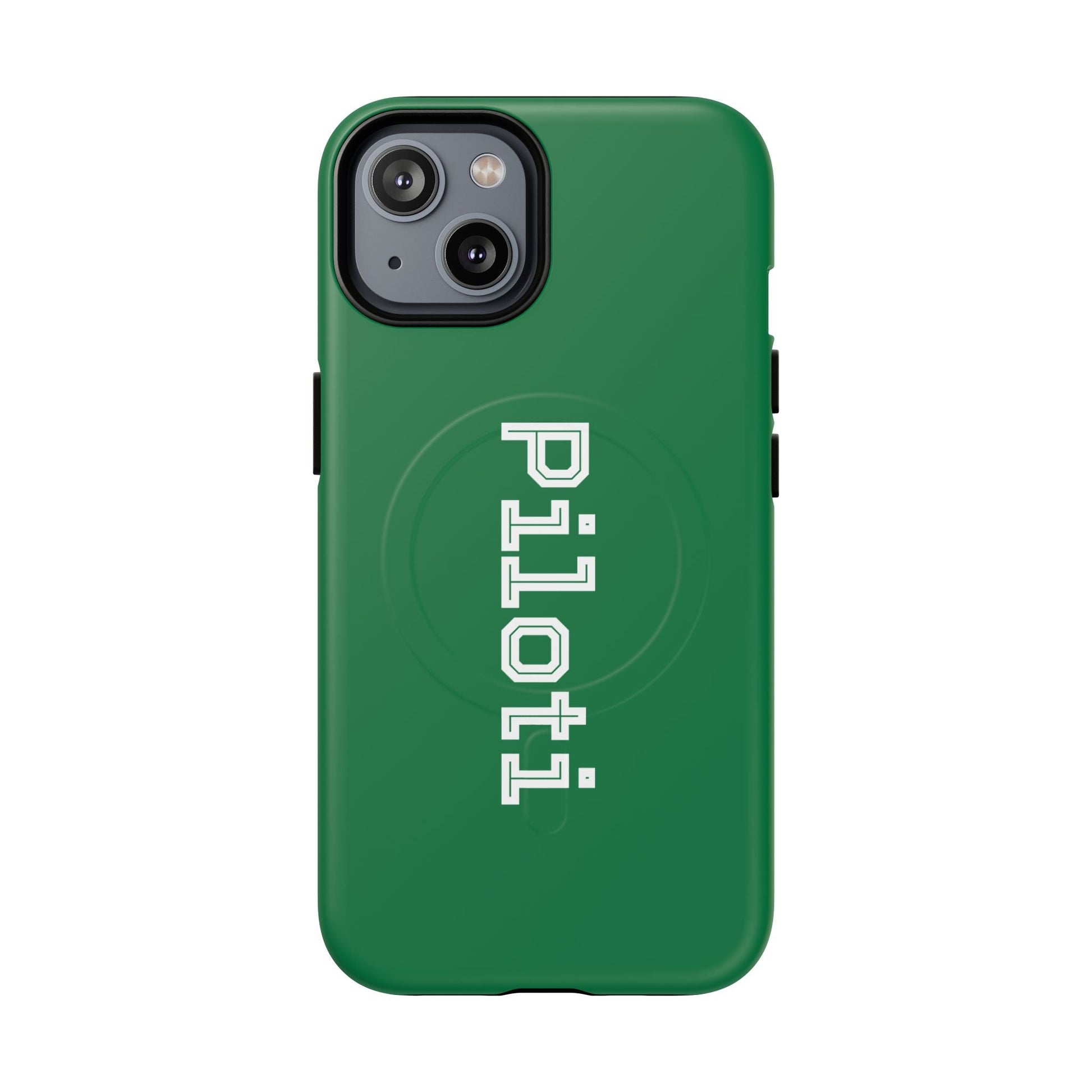 Tough Magnetic iPhone Cases Piloti in dark green Printify