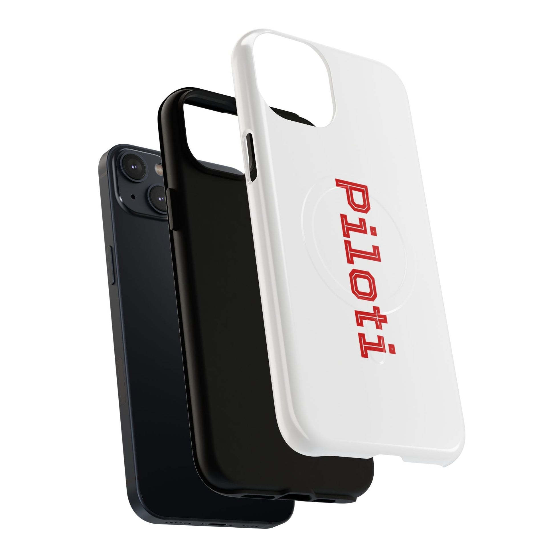 Tough Magnetic iPhone Cases Piloti in white made in matt and gloss finish - UpNorth SPORTS
