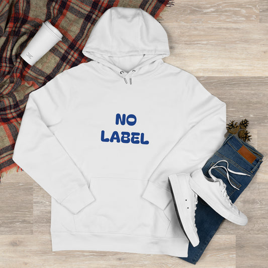 No Label Navy on White Hoodie Printify