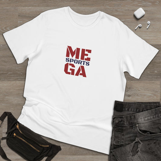 Deluxe White Red MEGASports T-shirt Printify