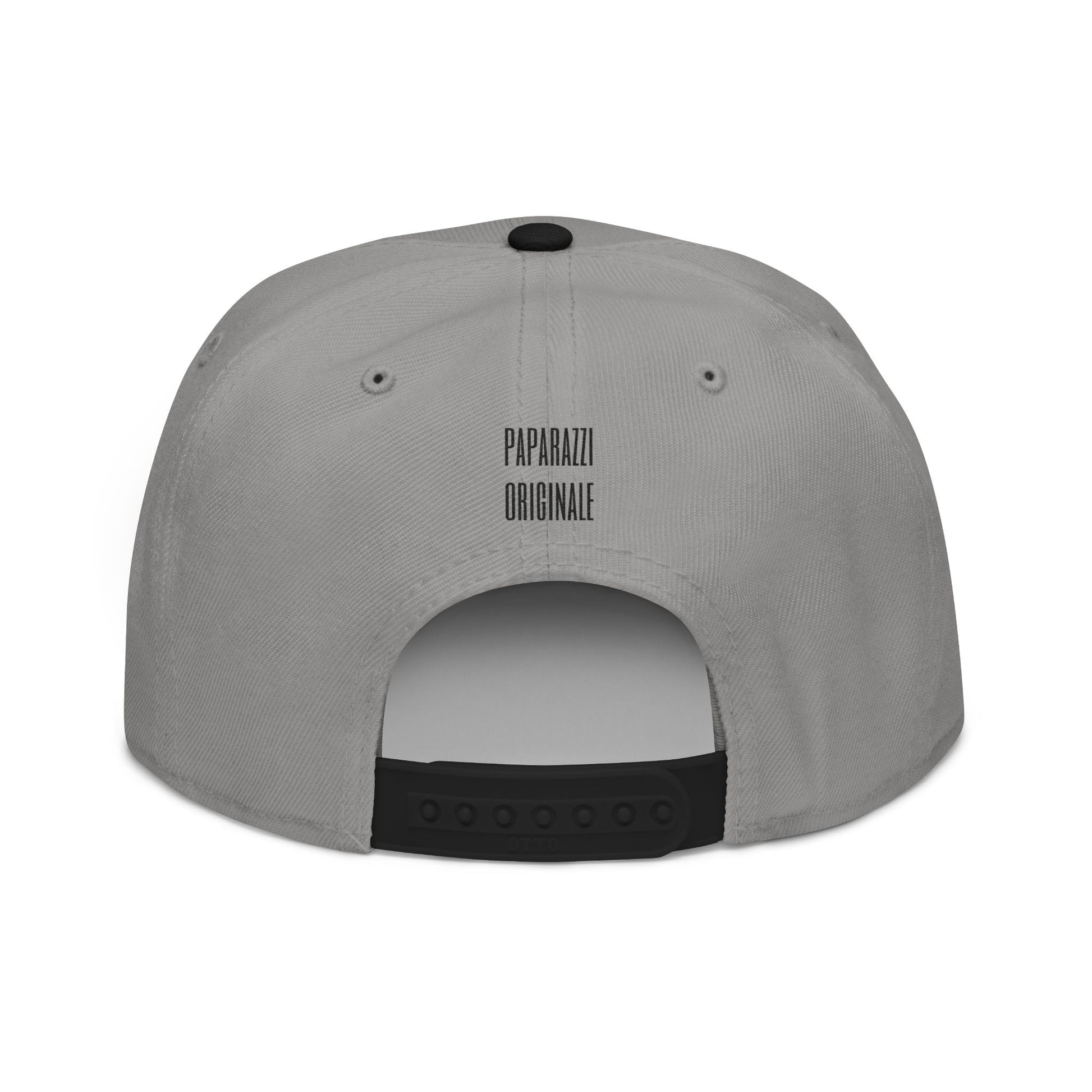 Grey Paparazzi Black Flat Visor Cap backside - Paparazzi Original