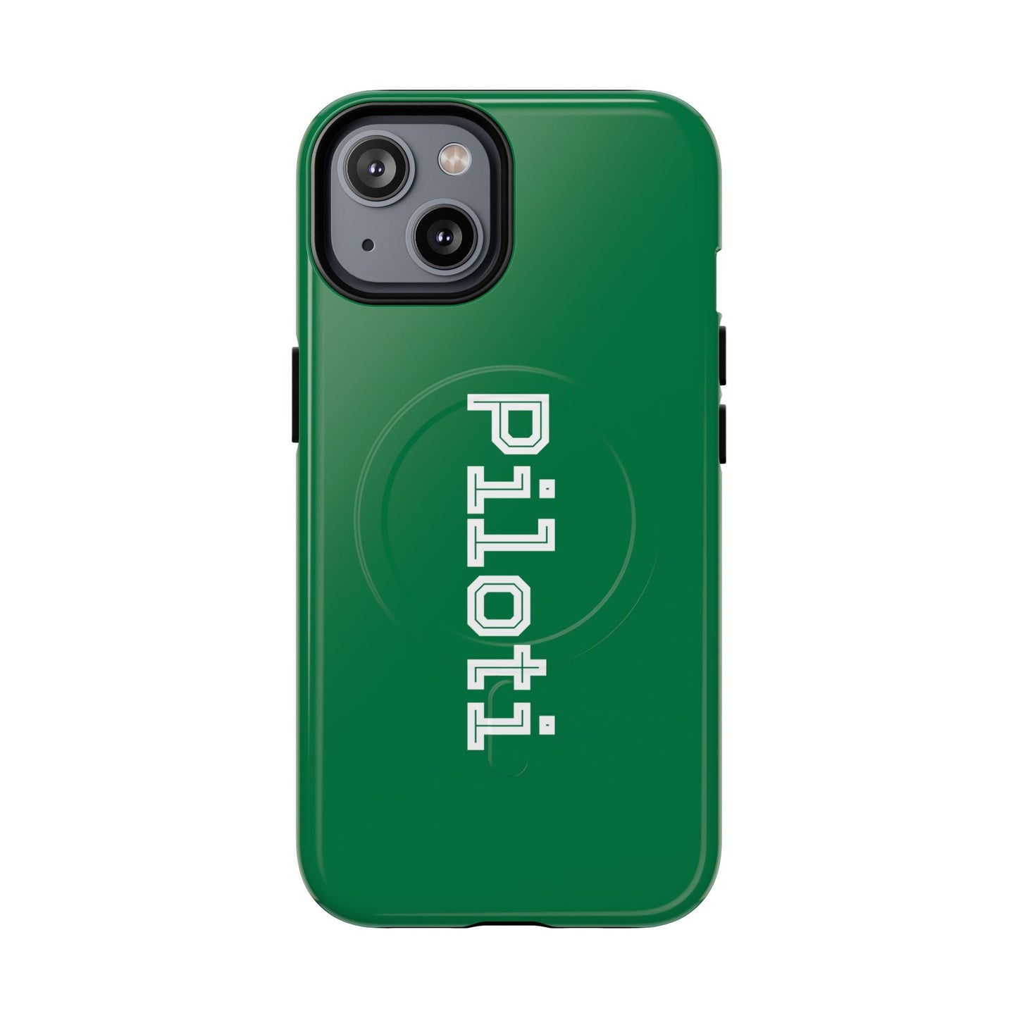 Tough Magnetic iPhone Cases Piloti in dark green Printify