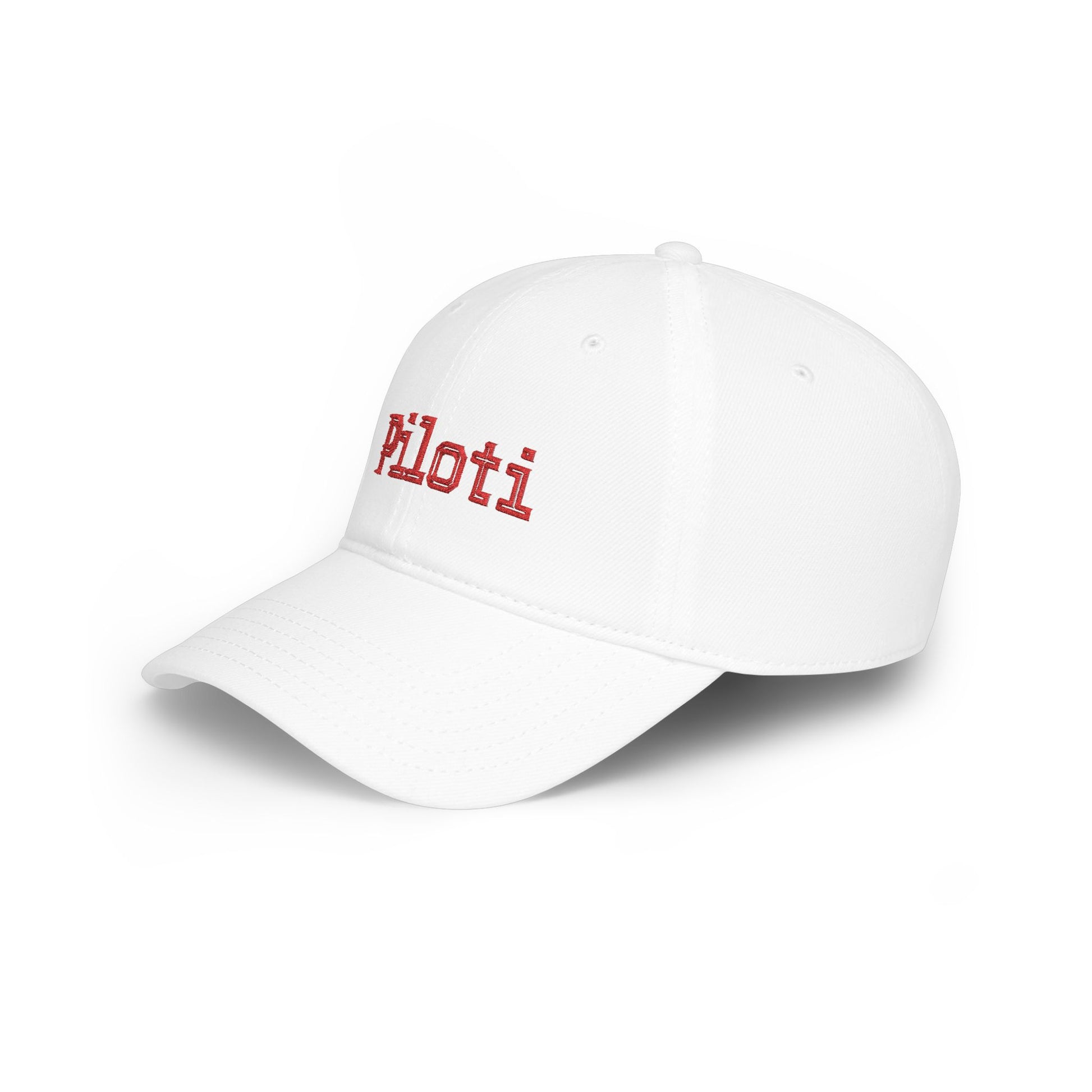Piloti Baseball Cap Embroidered with Red Printify