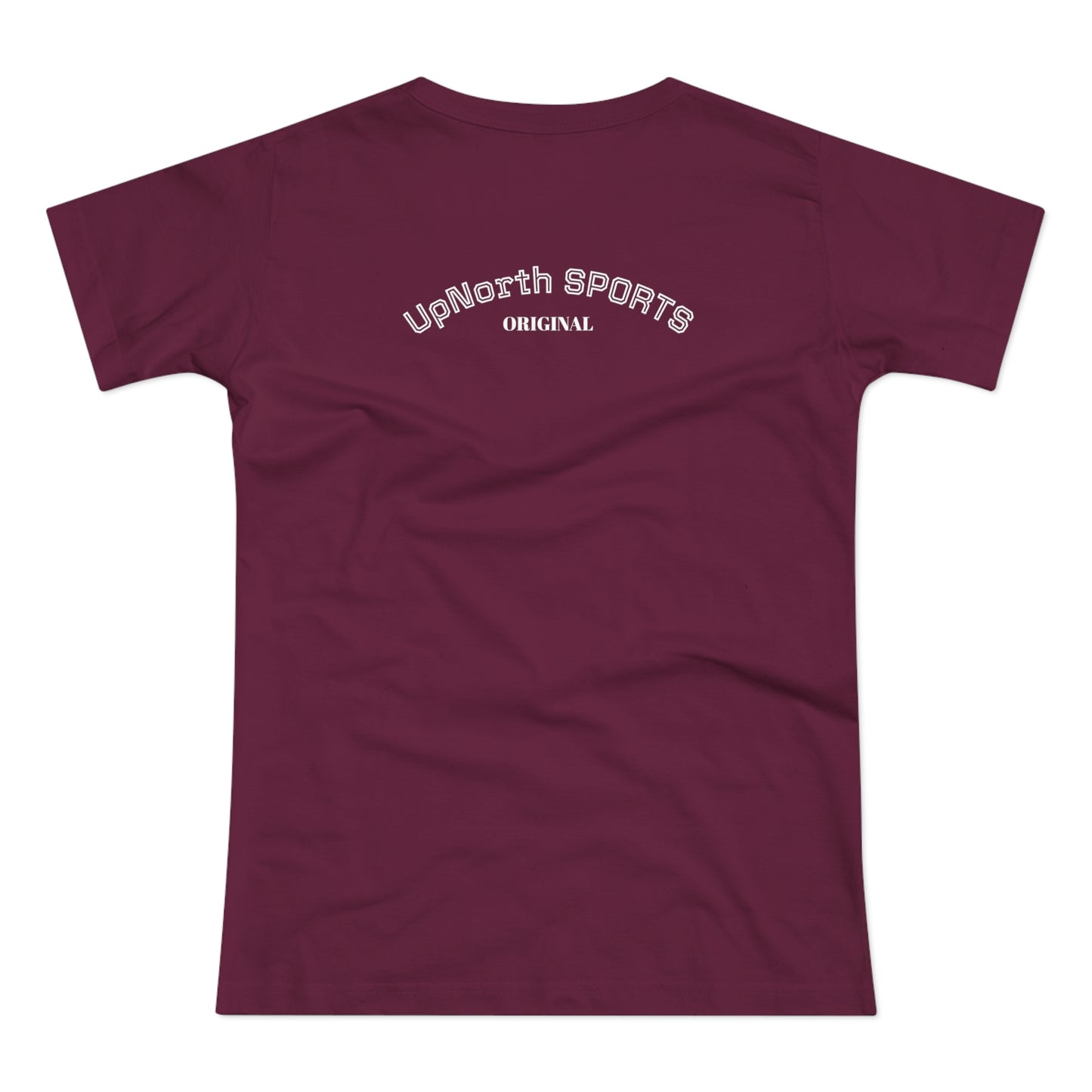 Women T-Shirt burgundy with white
