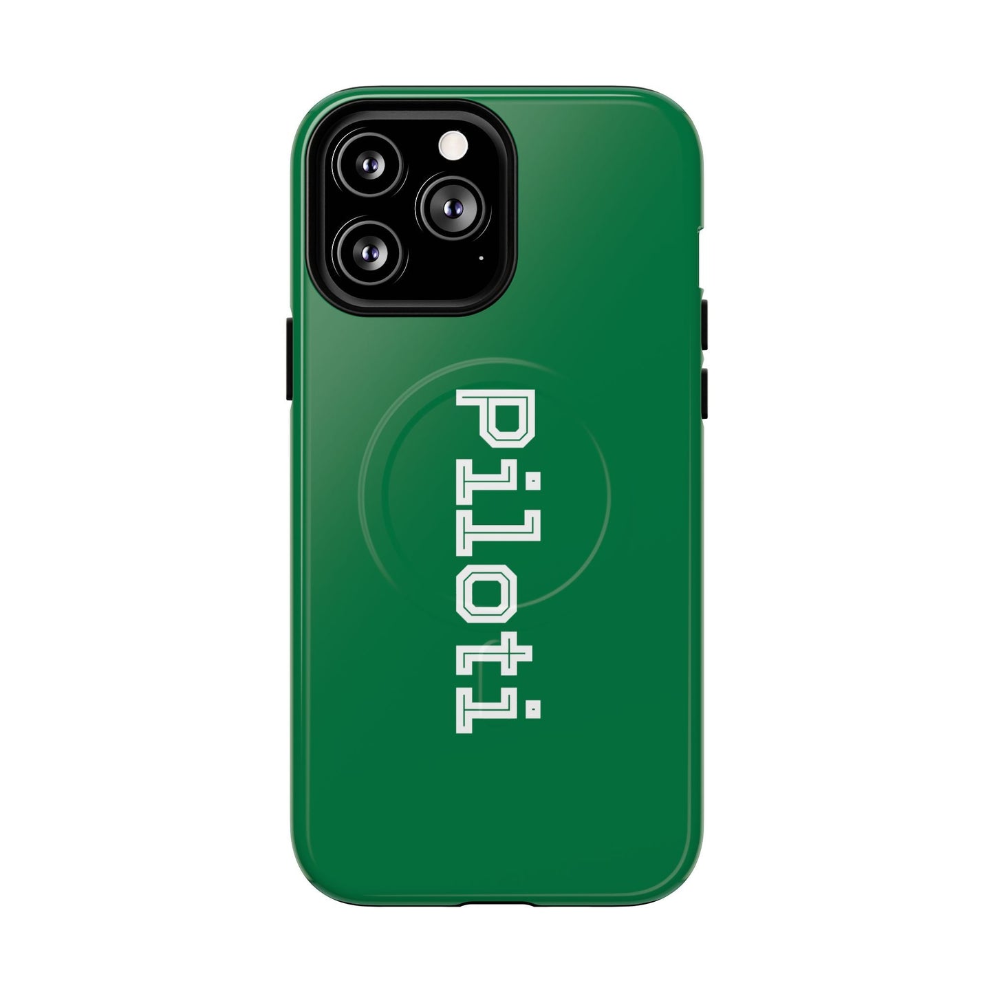 Tough Magnetic iPhone Cases Piloti in dark green Printify