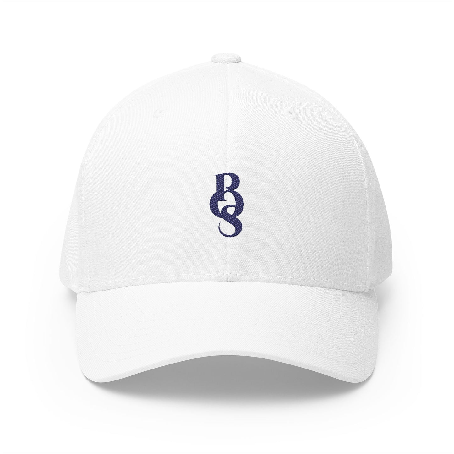 POS Navy Logo Closed Back Cap Printify