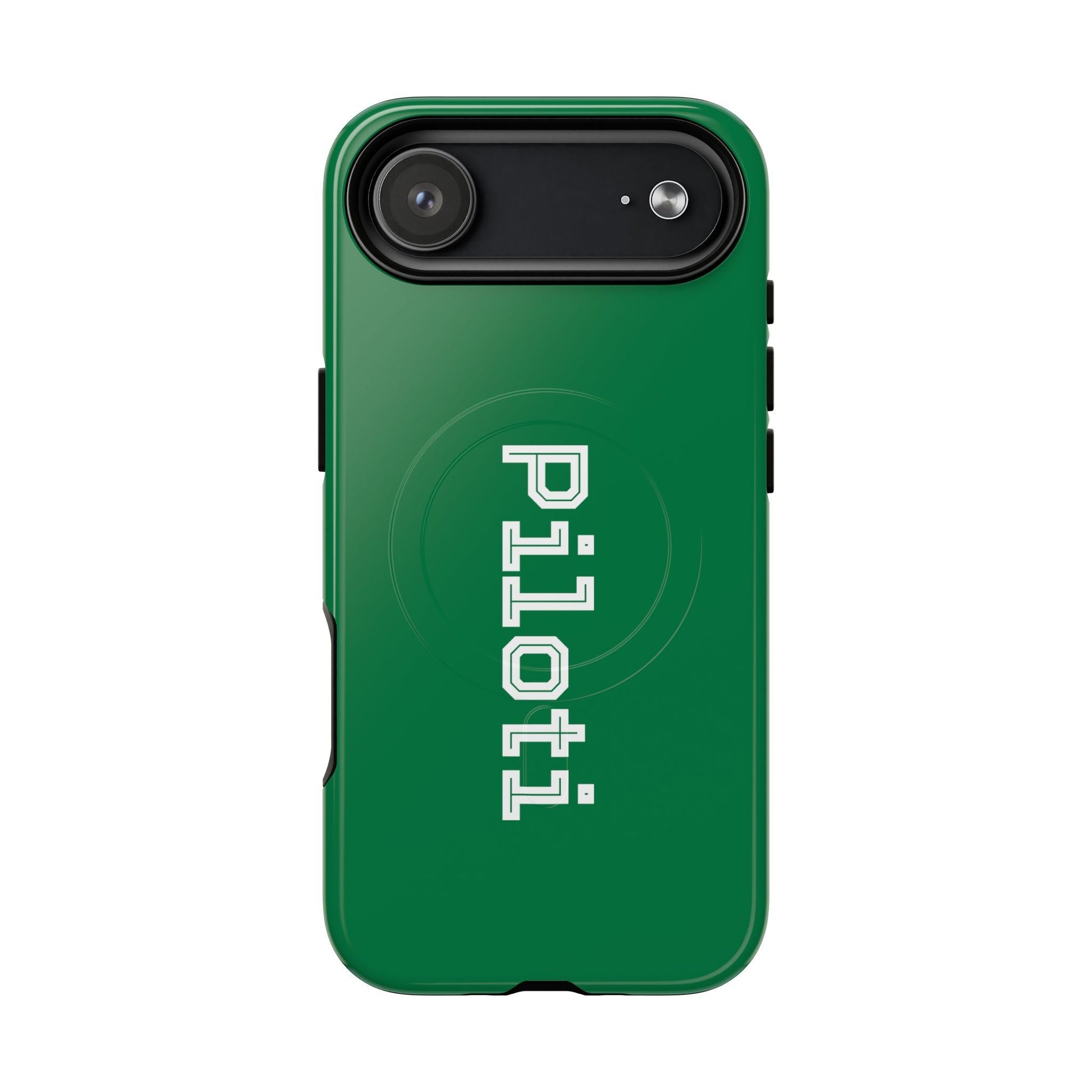 Tough Magnetic iPhone Cases Piloti in dark green Printify