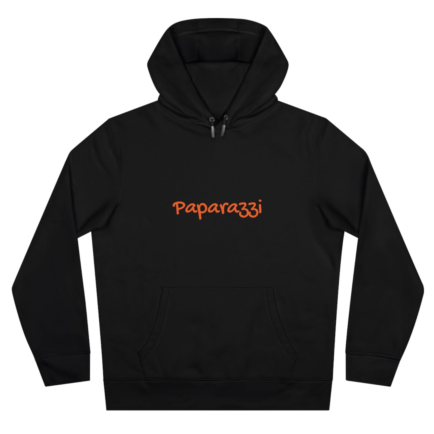 Pure Black Paparazzi Flame Orange Hoodie Printify