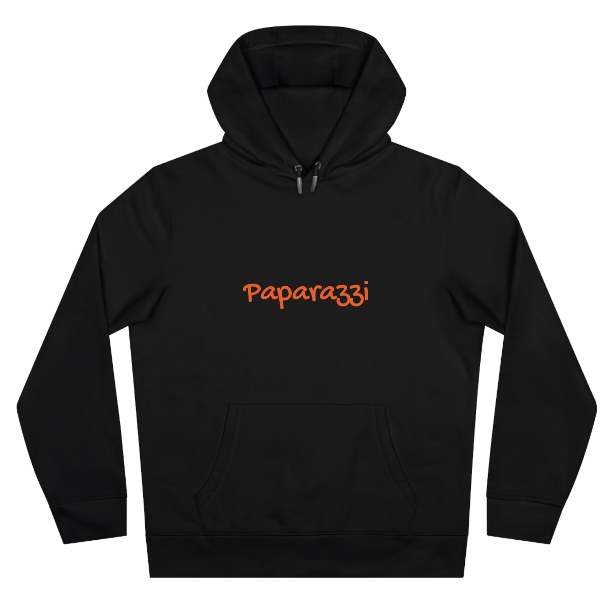 Pure Black Paparazzi Flame Orange Hoodie Printify