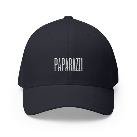 Dark Navy Paparazzi Closed Back Baseball Cap frontside - Paparazzi Original