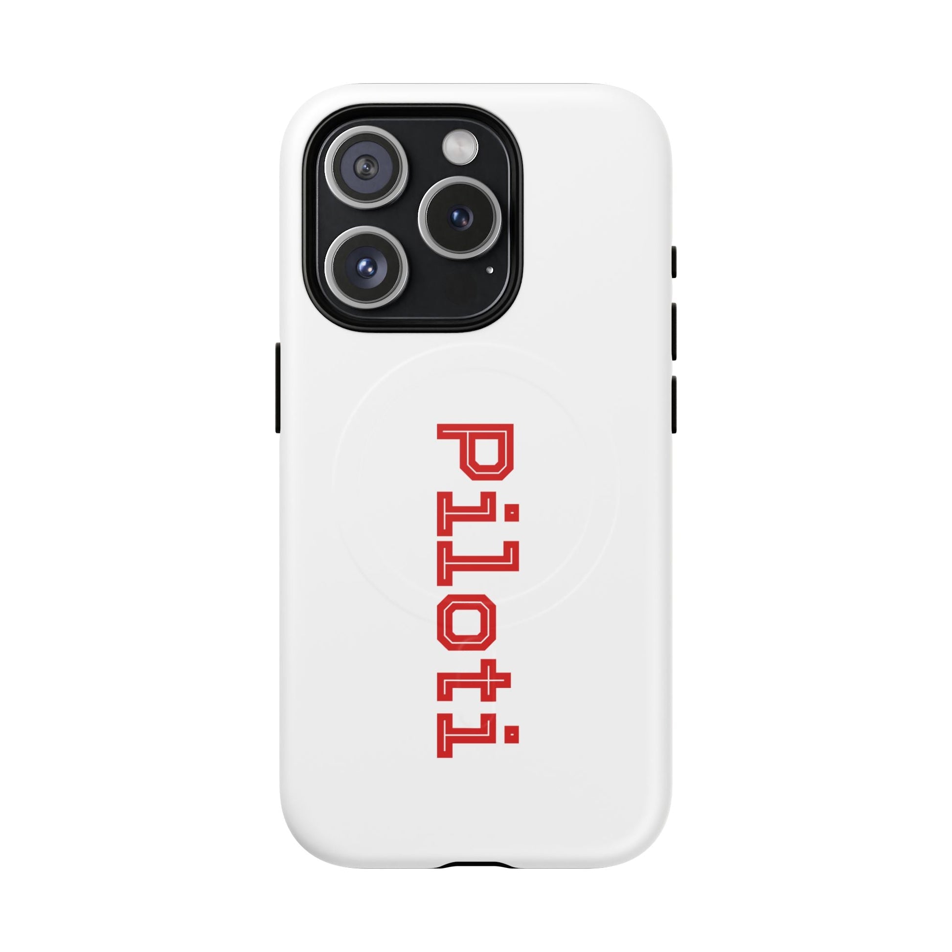 Tough Magnetic iPhone Cases Piloti in white made in matt and gloss finish - UpNorth SPORTS