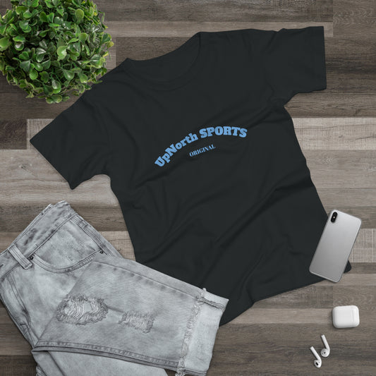 Women Black T-Shirt Light Blue front - UpNorth SPORTS