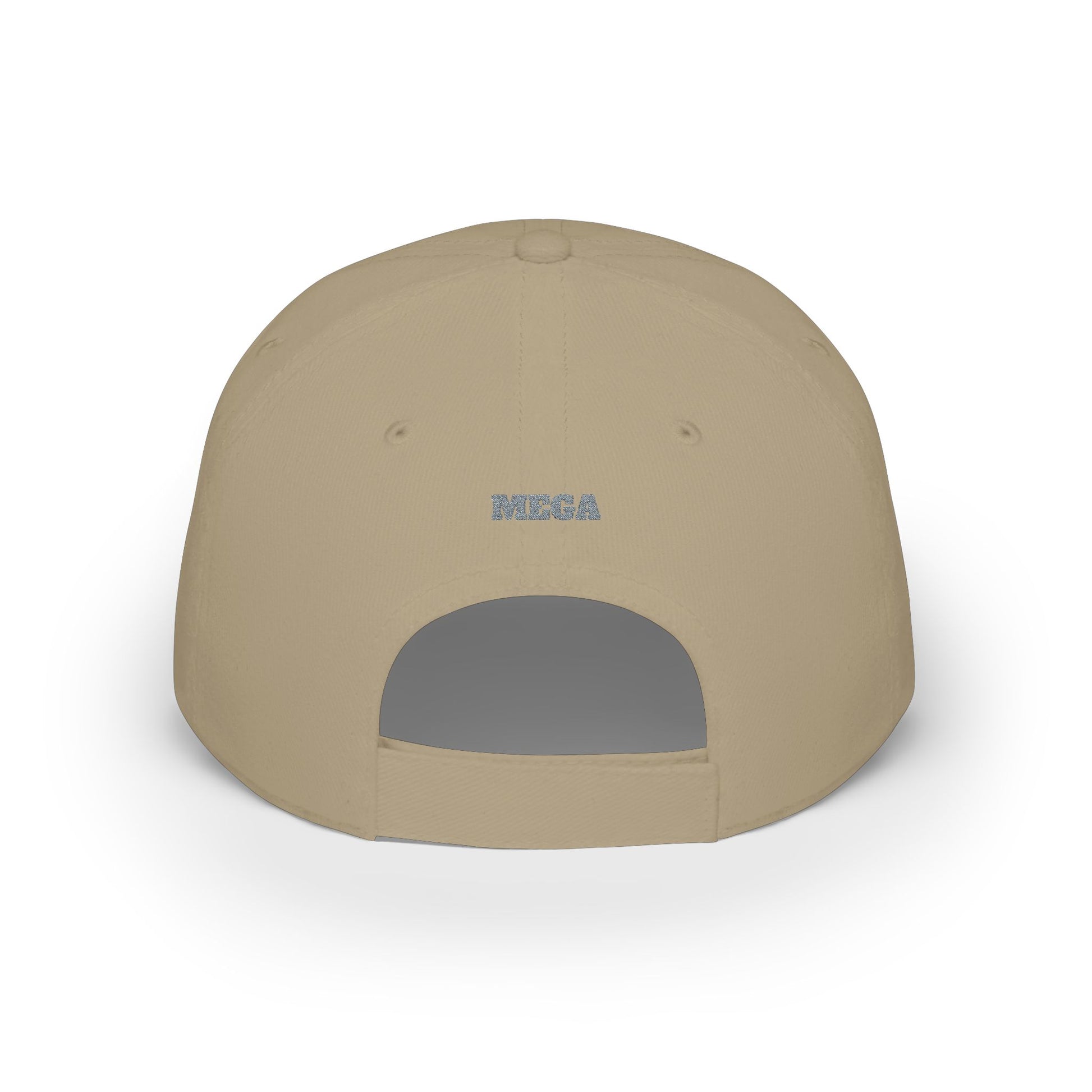 Khaki MEGA Sports Grey Baseball Cap backside - UpNorth SPORTS