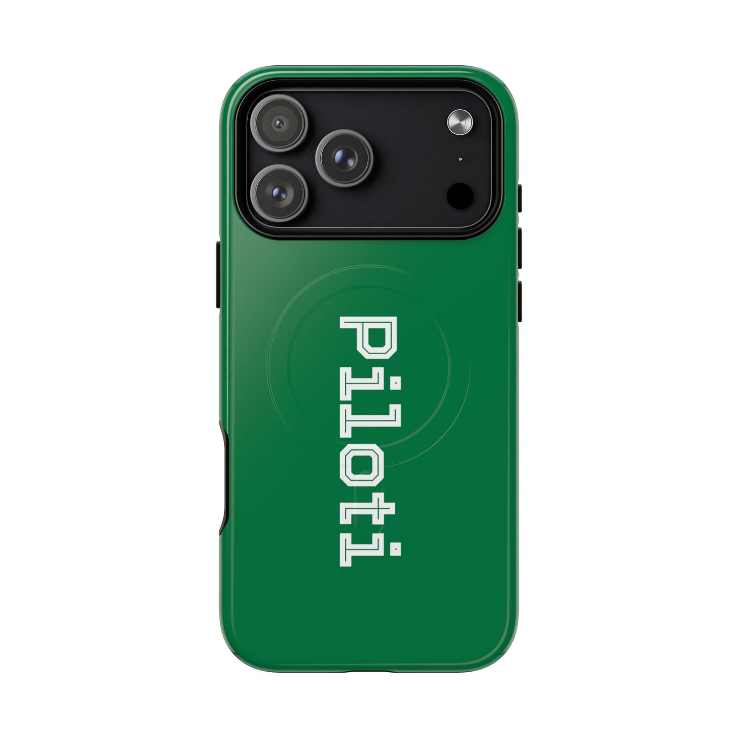 Tough Magnetic iPhone Cases Piloti in dark green Printify
