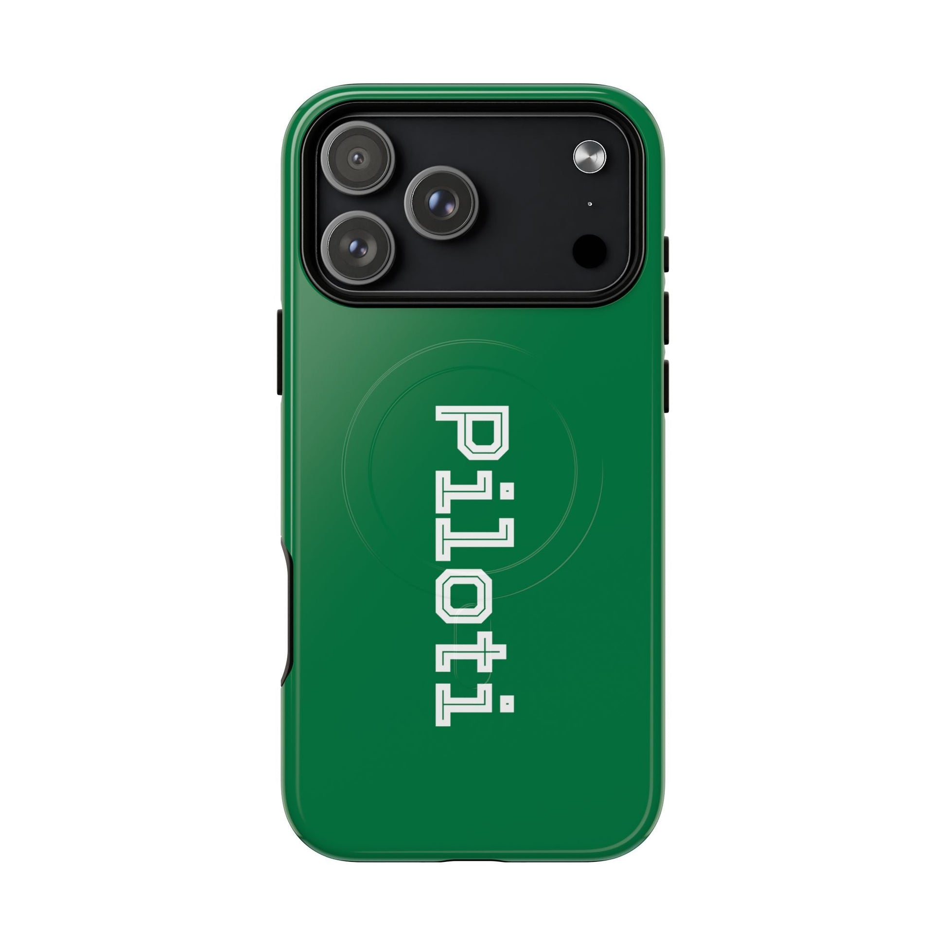 Tough Magnetic iPhone Cases Piloti in dark green Printify