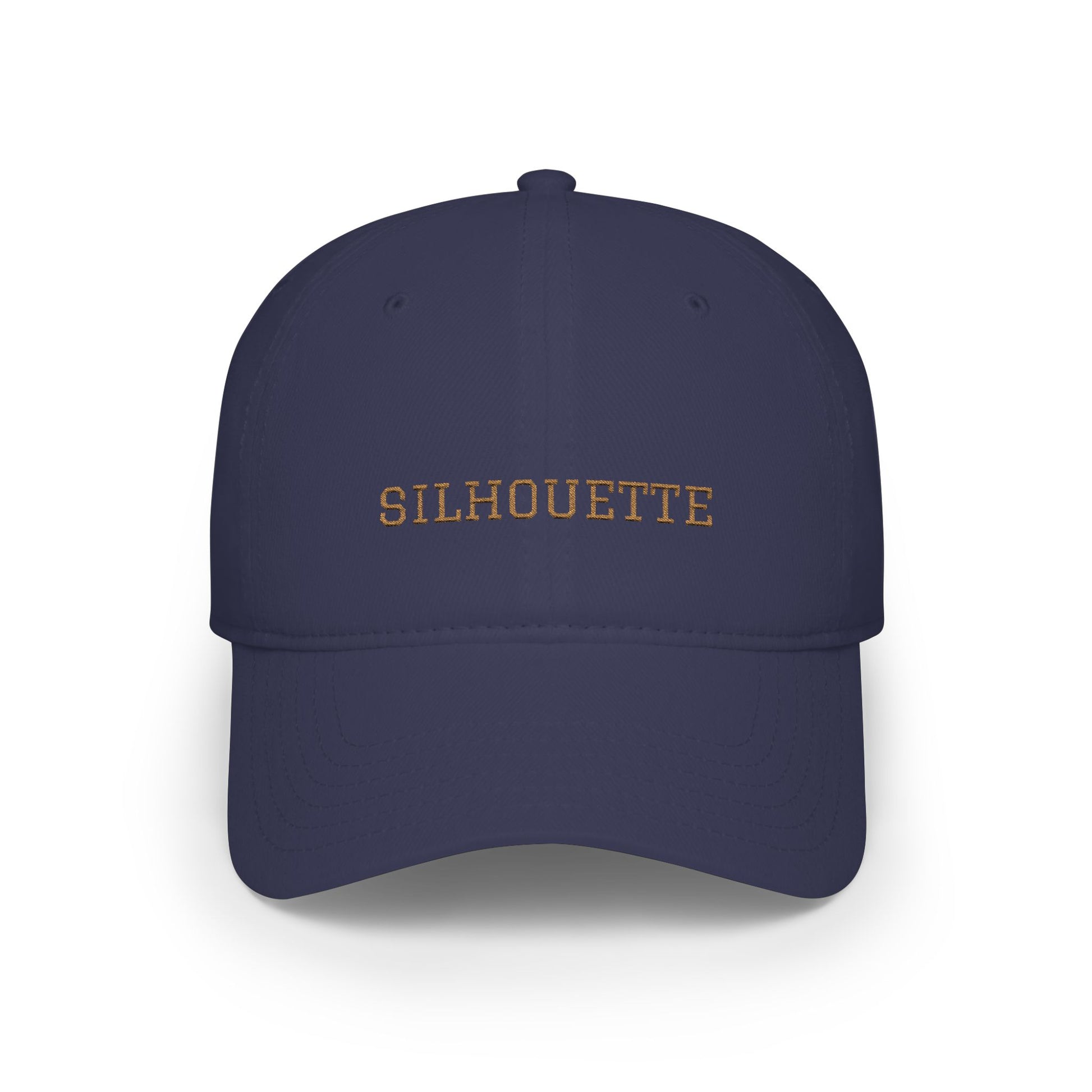 Dark Navy Paparazzi Silhouette Old Gold Baseball Cap front - Paparazzi Original