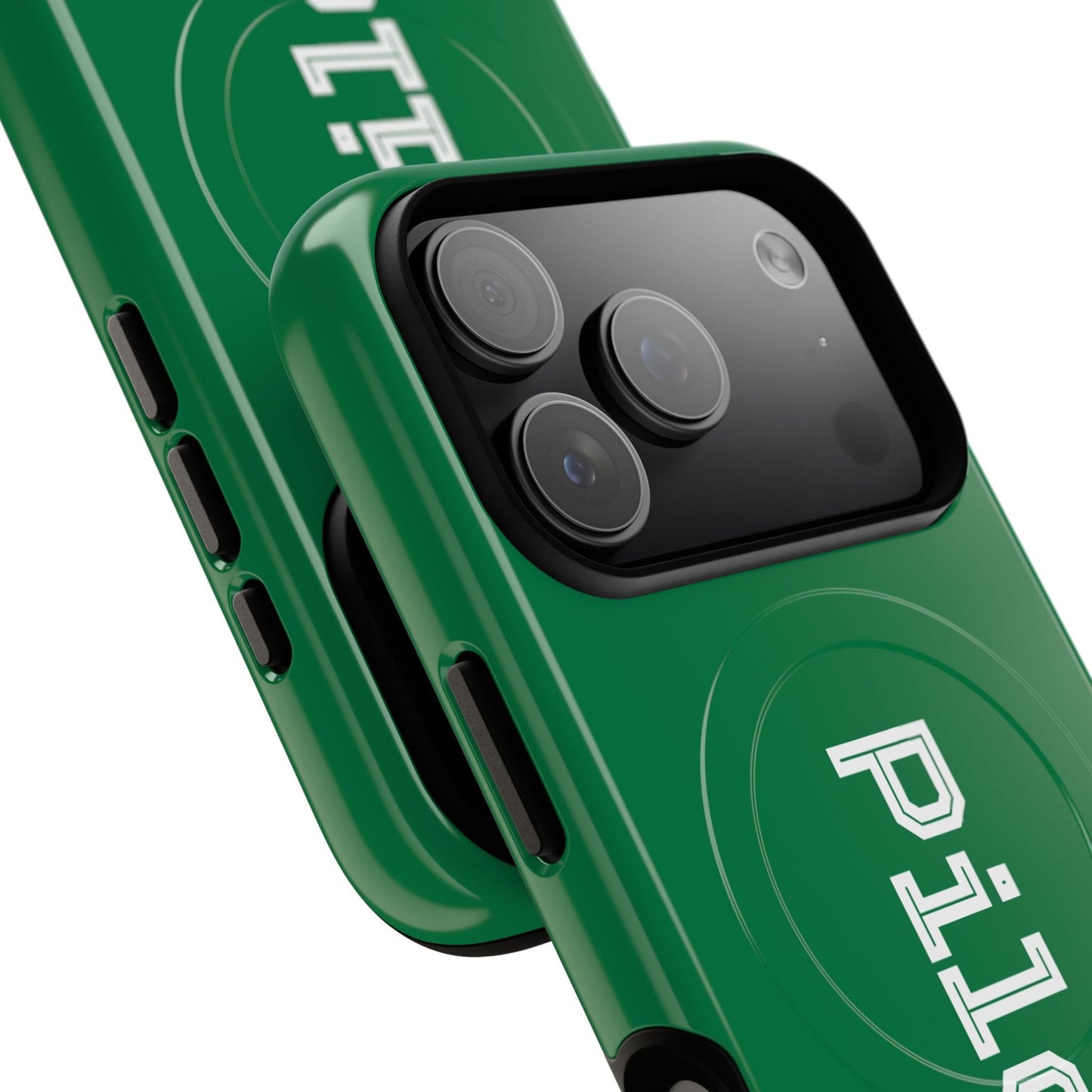 Tough Magnetic iPhone Cases Piloti in dark green Printify