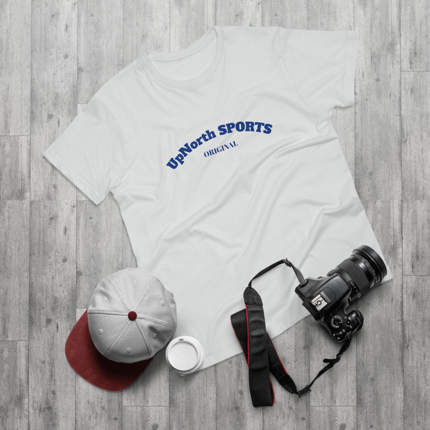 Men T-shirt UpNorth SPORTS white with Einstein quote