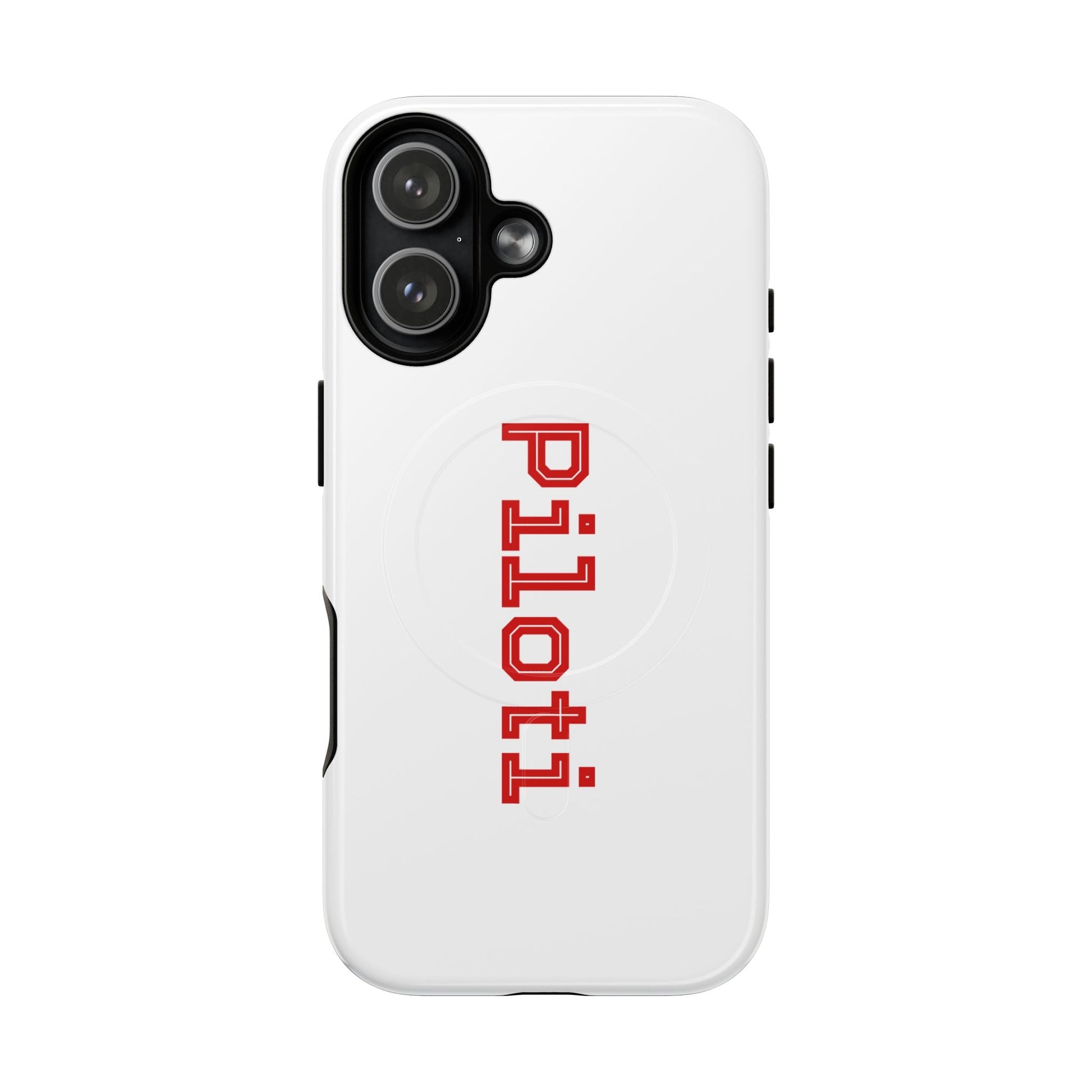 Tough Magnetic iPhone Cases Piloti in white made in matt and gloss finish - UpNorth SPORTS