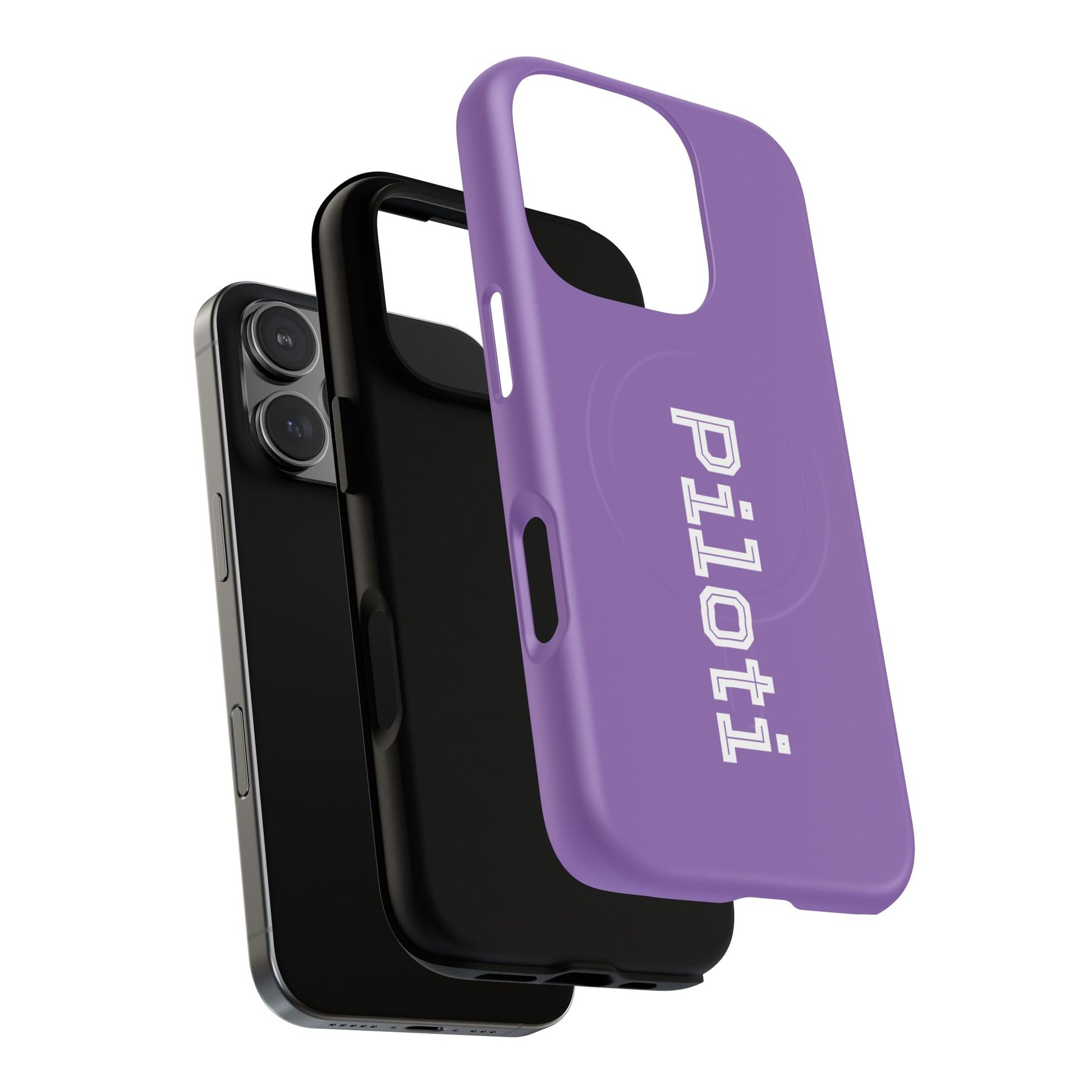 Tough Magnetic iPhone Cases Piloti in light purple Printify