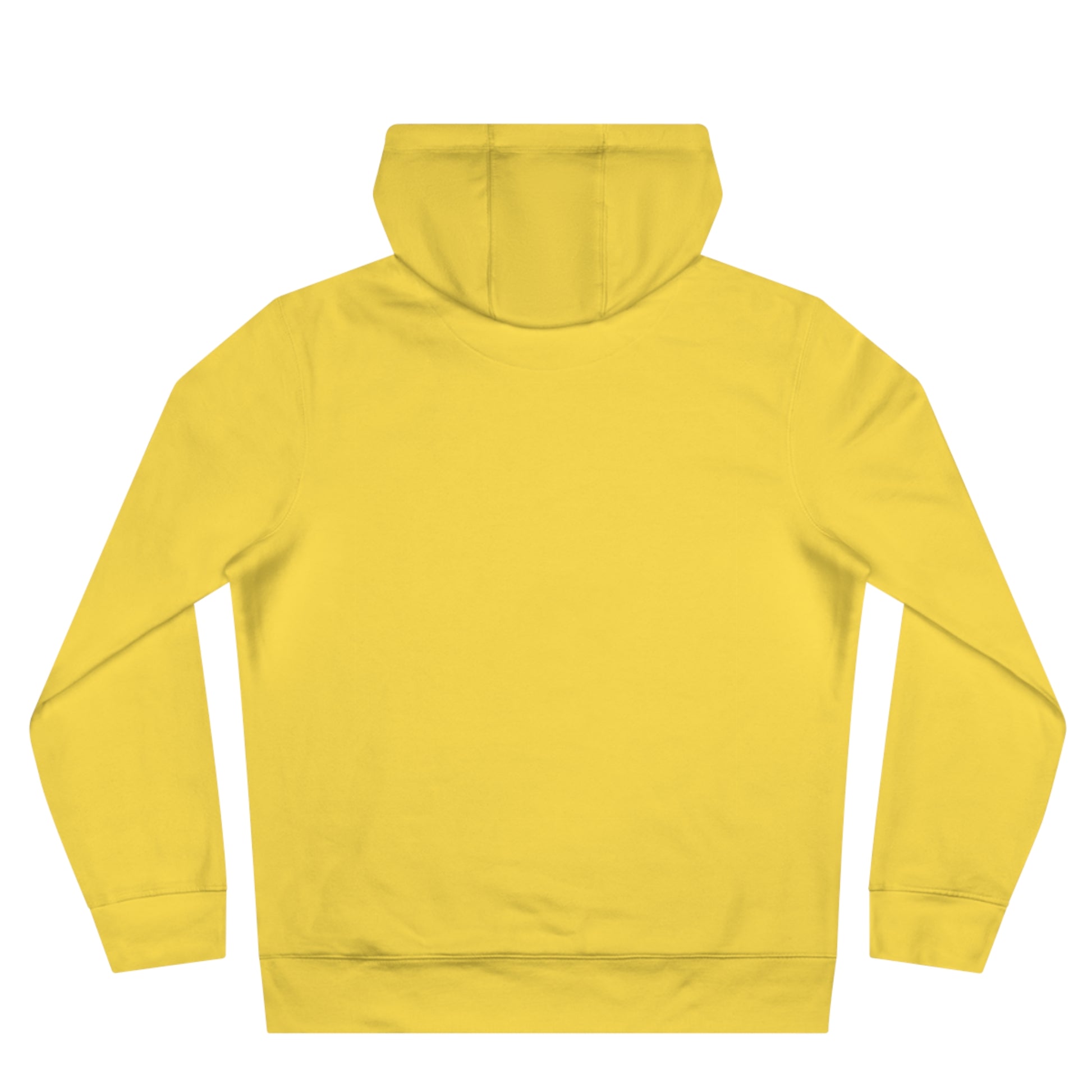No Label Darkgrey on Yellow Hoodie Printify