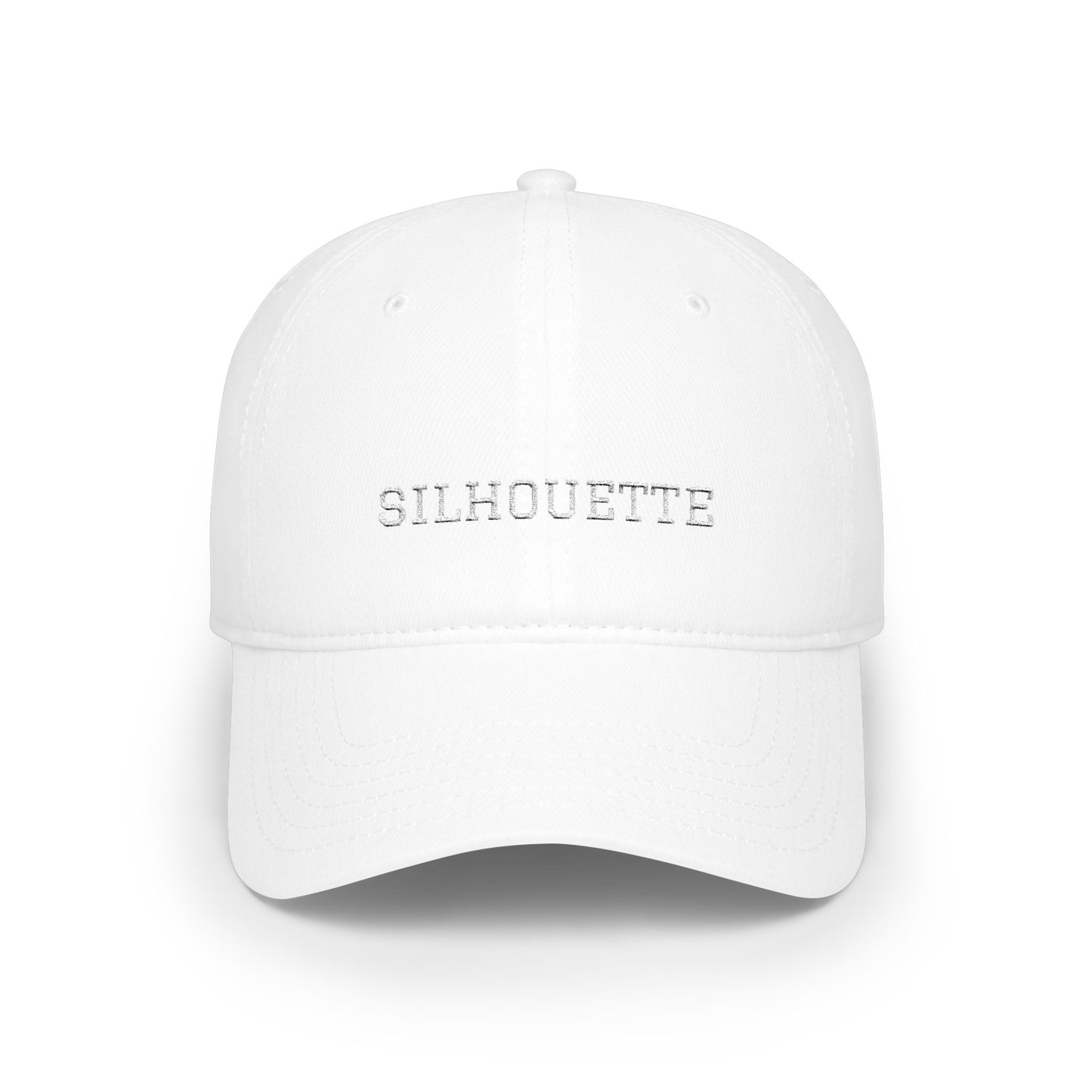 White Paparazzi Silhouette White Baseball Cap front - Paparazzi Original