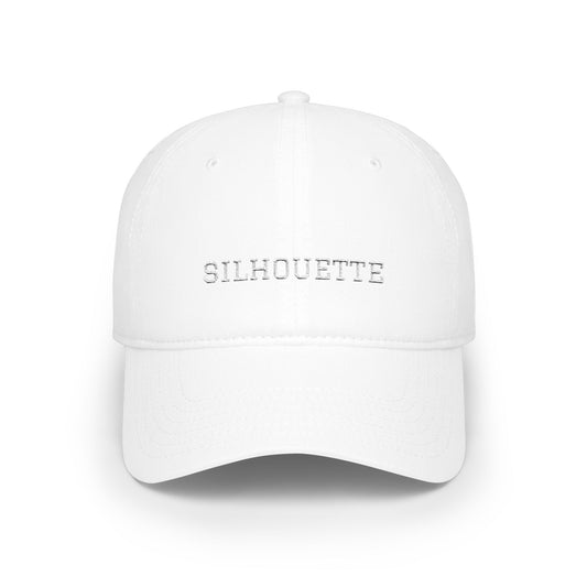 White Paparazzi Silhouette White Baseball Cap front - Paparazzi Original