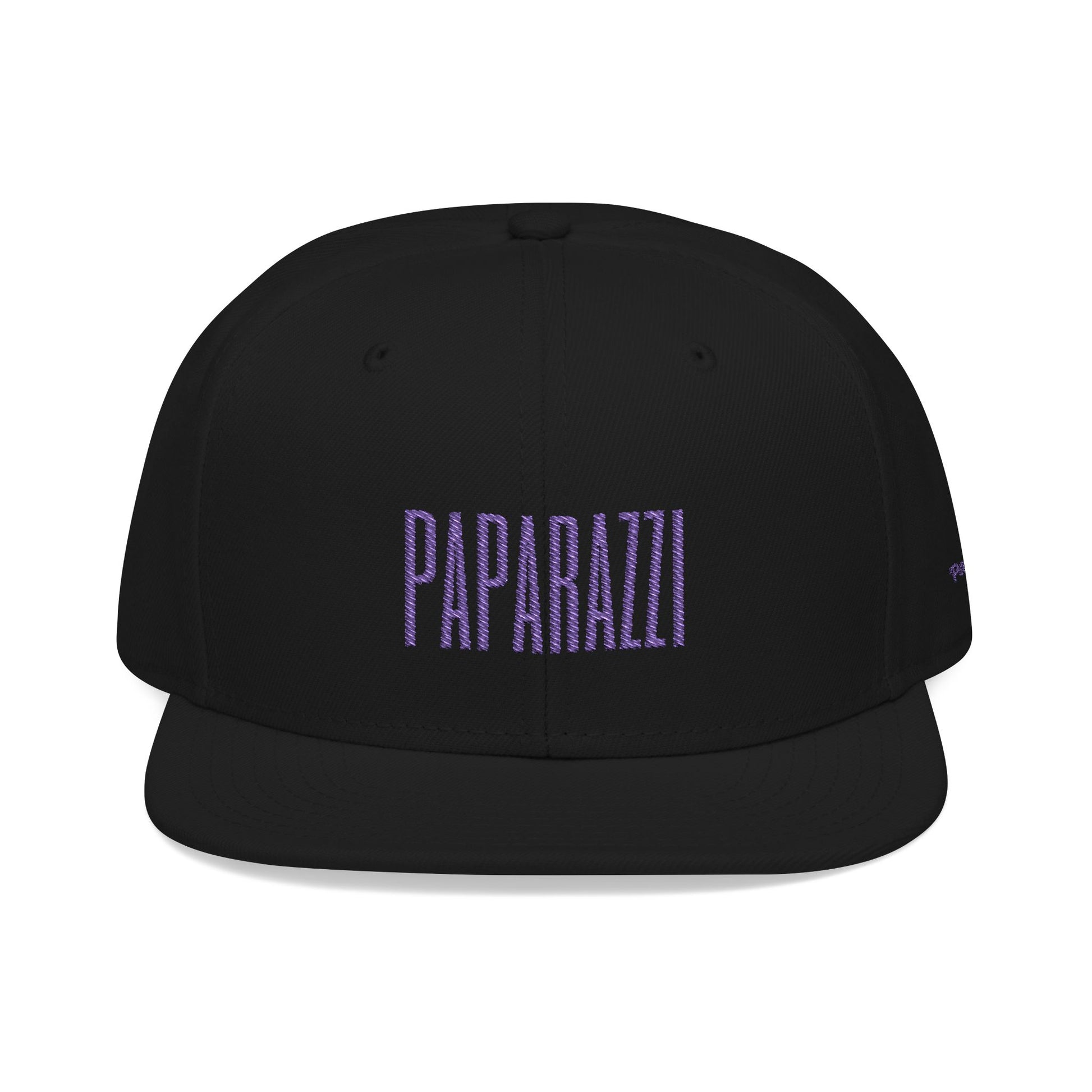Black Paparazzi Purple Flat Visor Cap frontside - Paparazzi Original