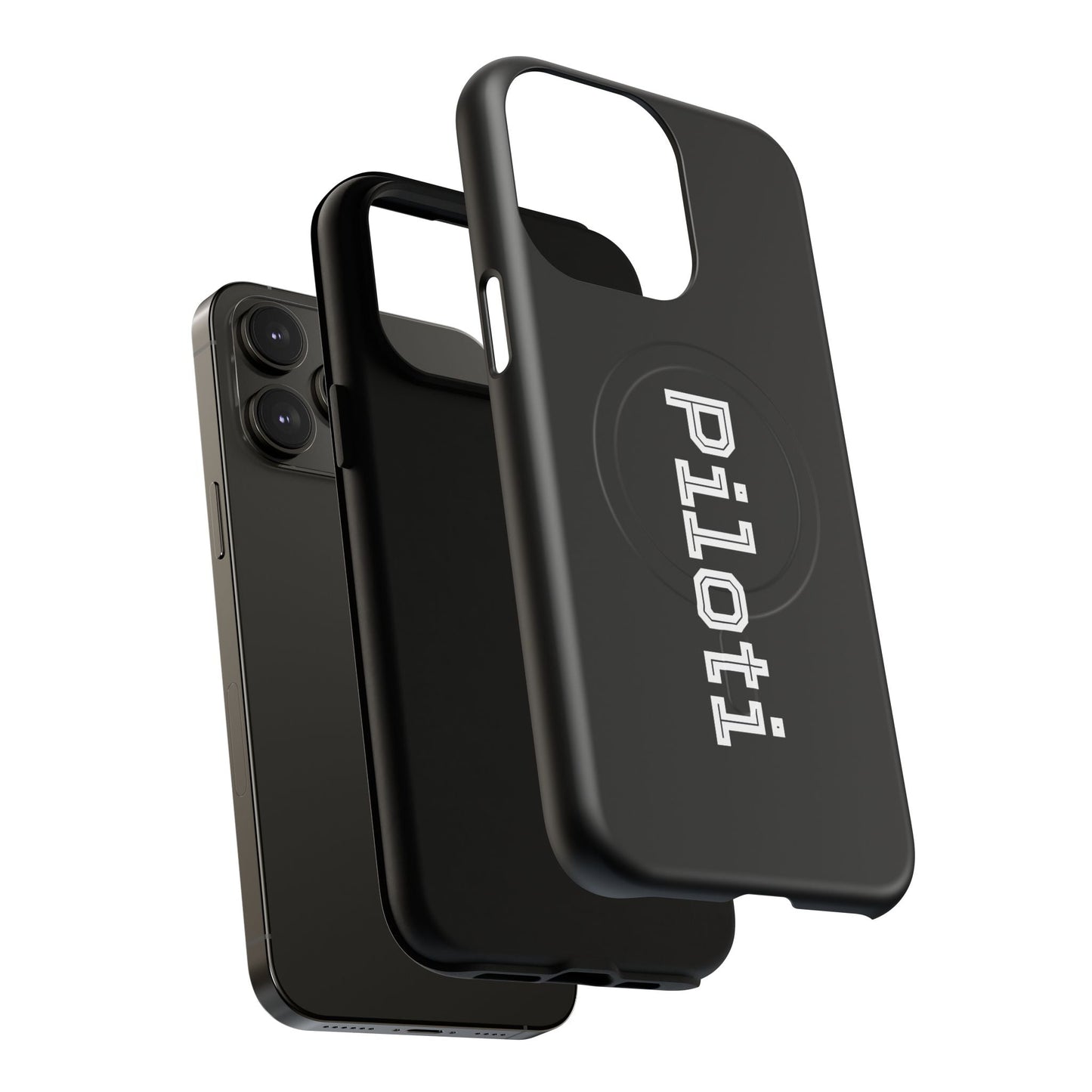 Tough Magnetic iPhone Cases Piloti in black Printify