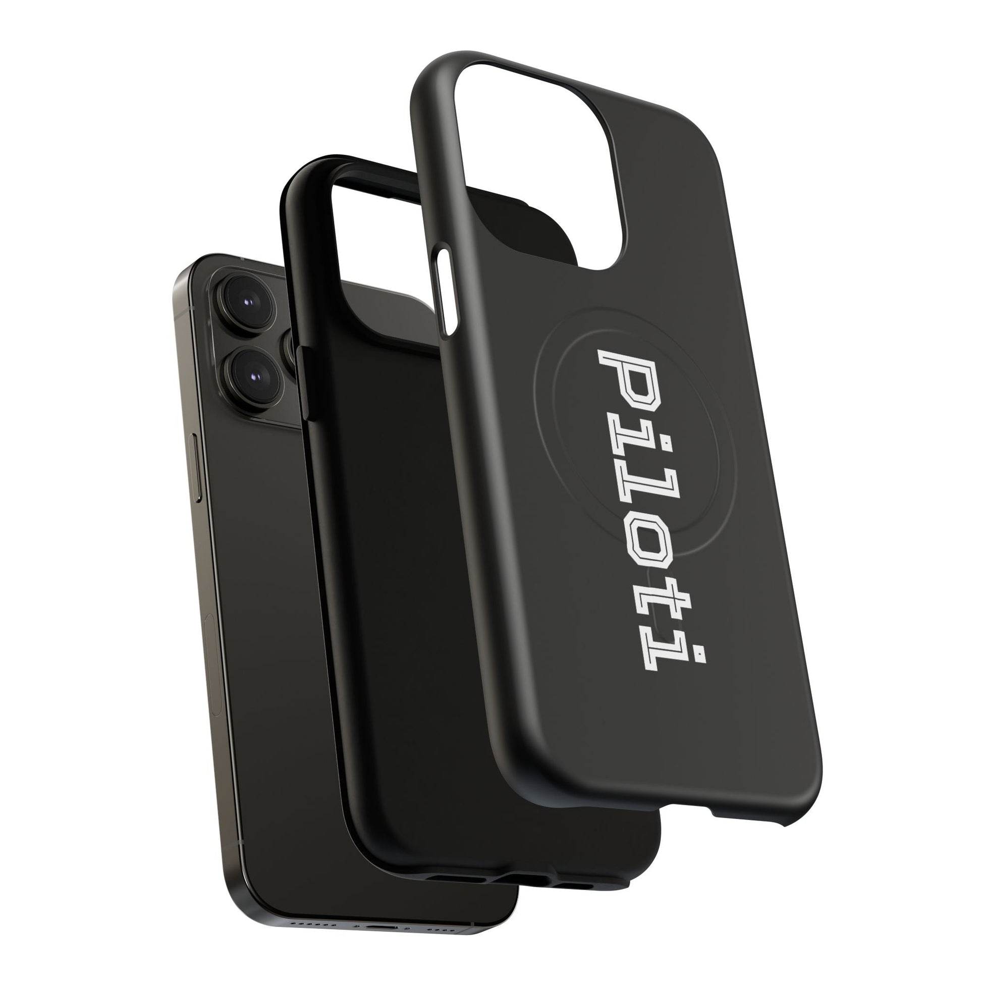 Tough Magnetic iPhone Cases Piloti in black Printify