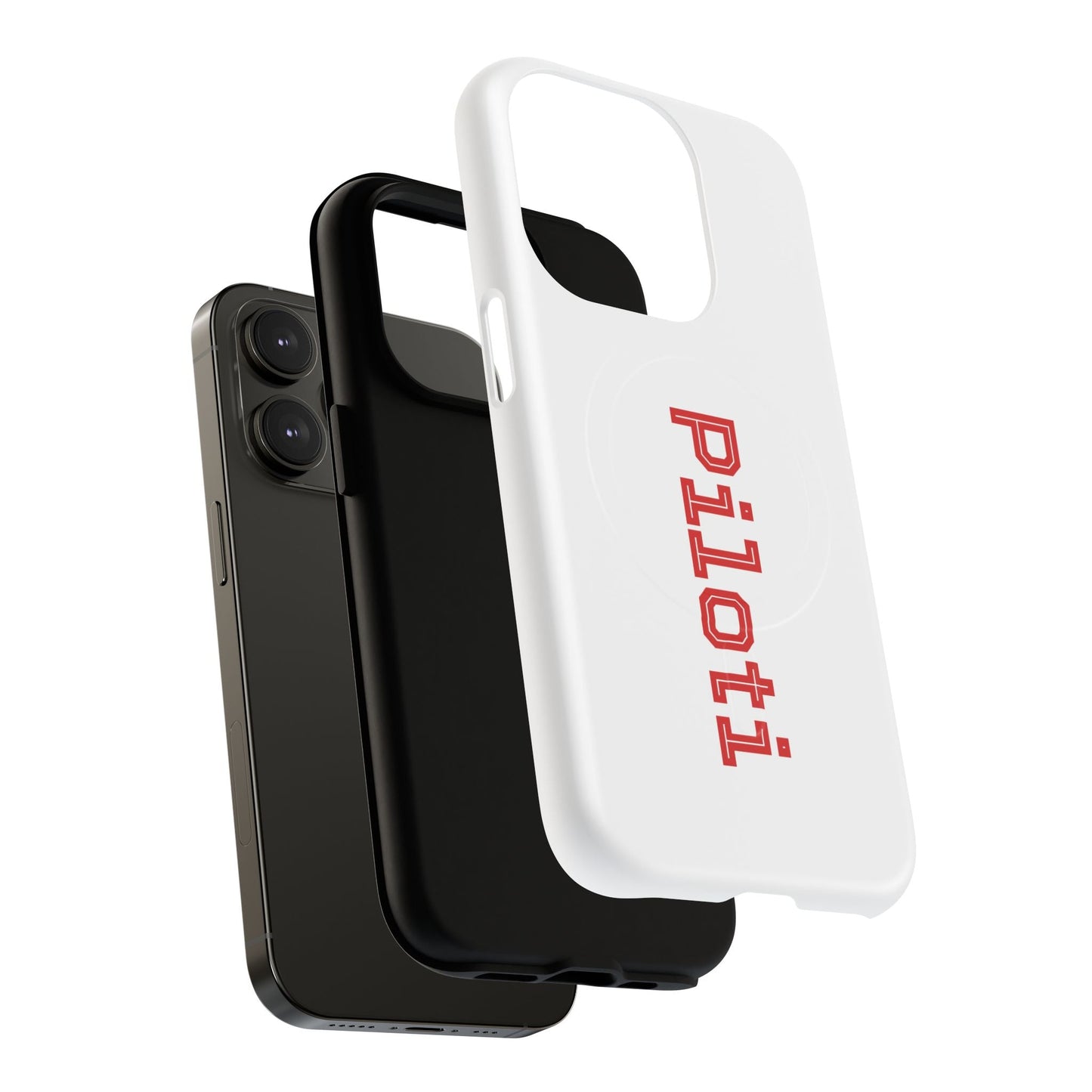 Tough Magnetic iPhone Cases Piloti in white made in matt and gloss finish - UpNorth SPORTS
