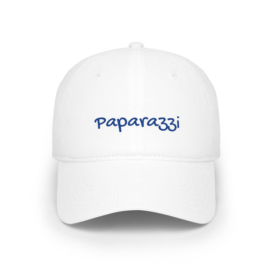Baseball Cap Paparazzi white and navy blue Printify