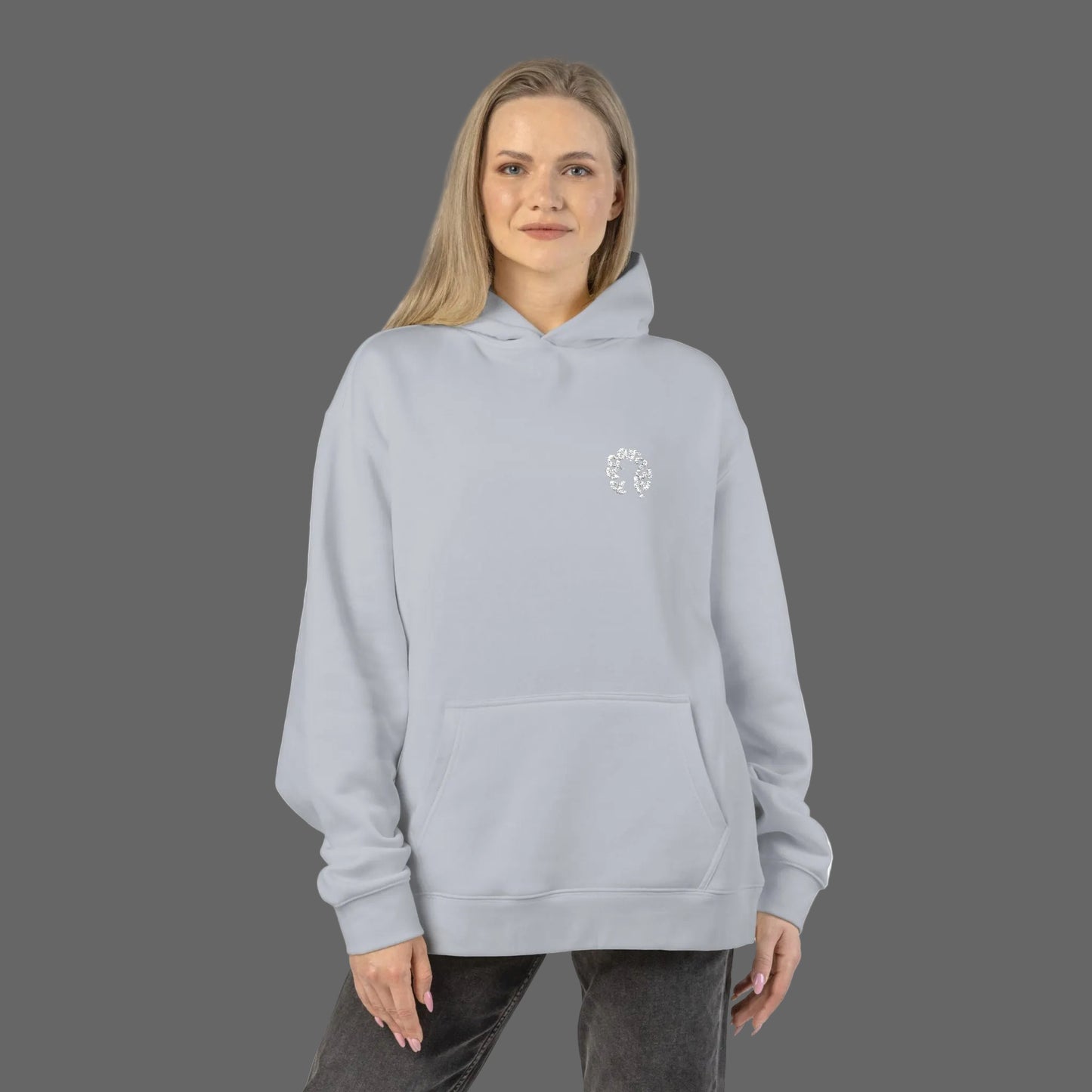 Paparazzi Comfort Luxury Hoodie in Powder with white