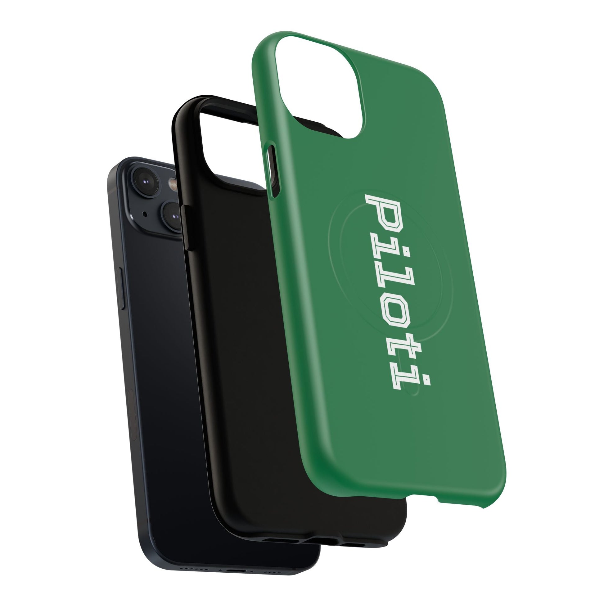 Tough Magnetic iPhone Cases Piloti in dark green Printify