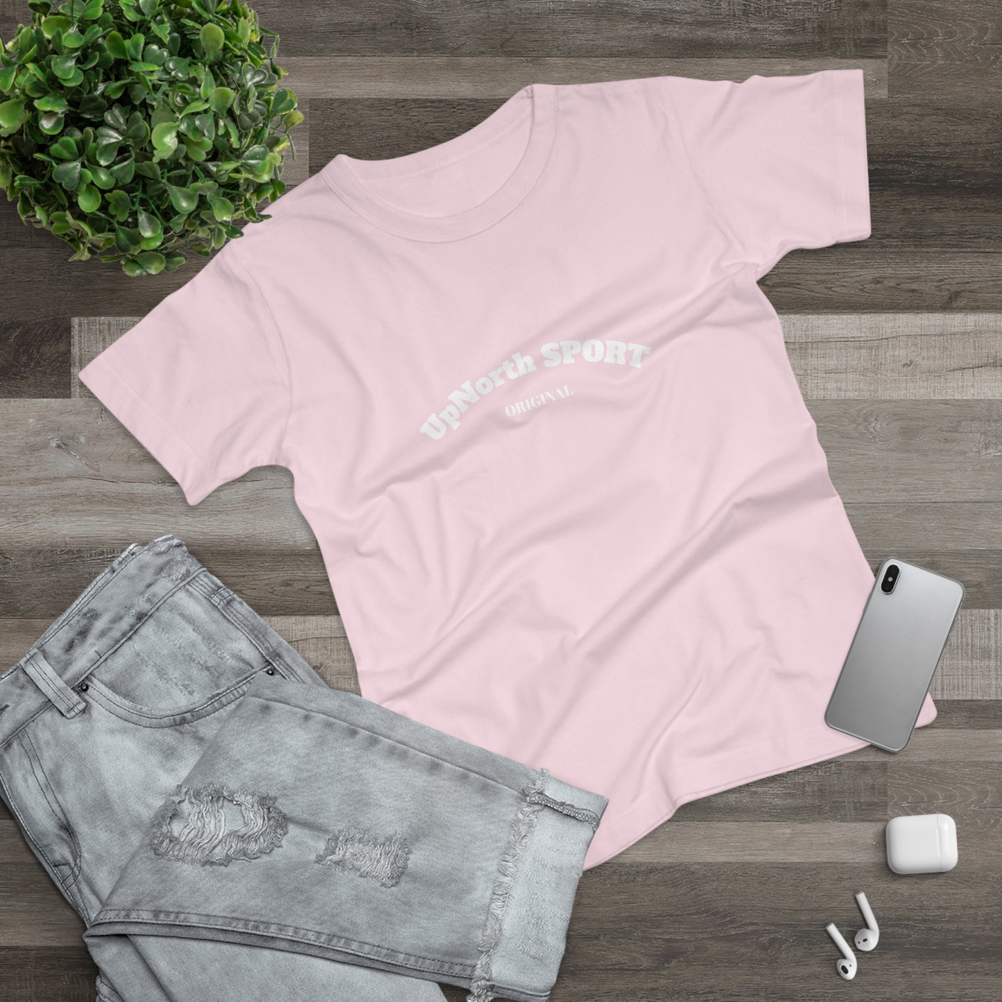 Women T-Shirt orchid pink with white