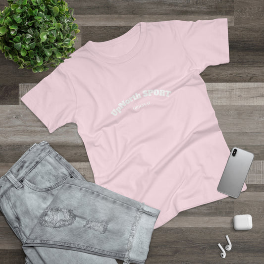 Women T-Shirt orchid pink with white