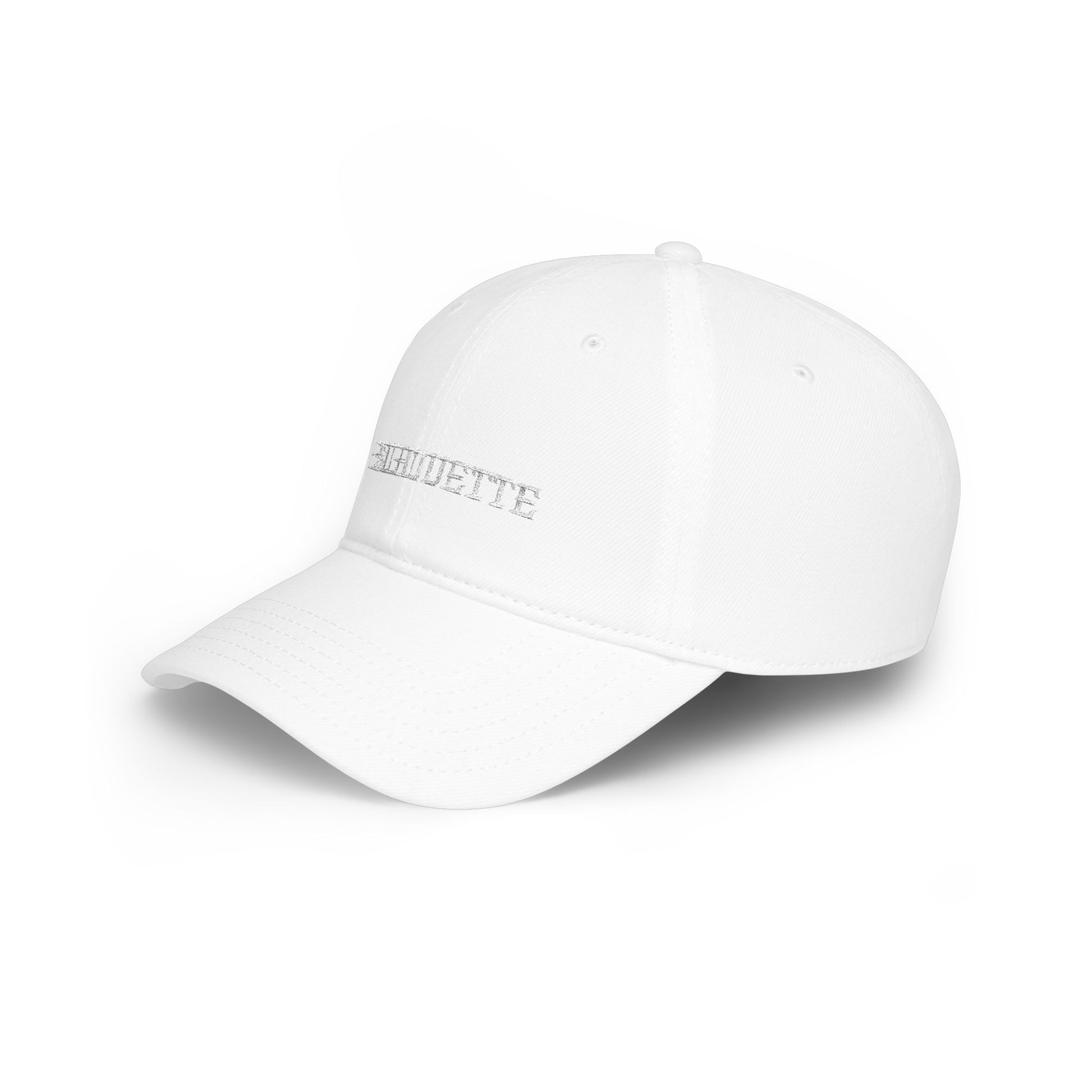 White Paparazzi Silhouette White Baseball Cap left side - Paparazzi Original