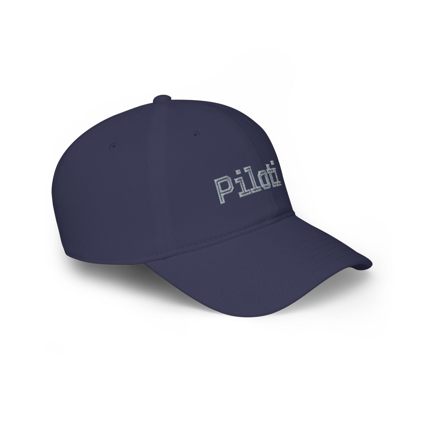 Navy Piloti Baseball Cap Embroidered with Grey right side - UpNorth SPORTS