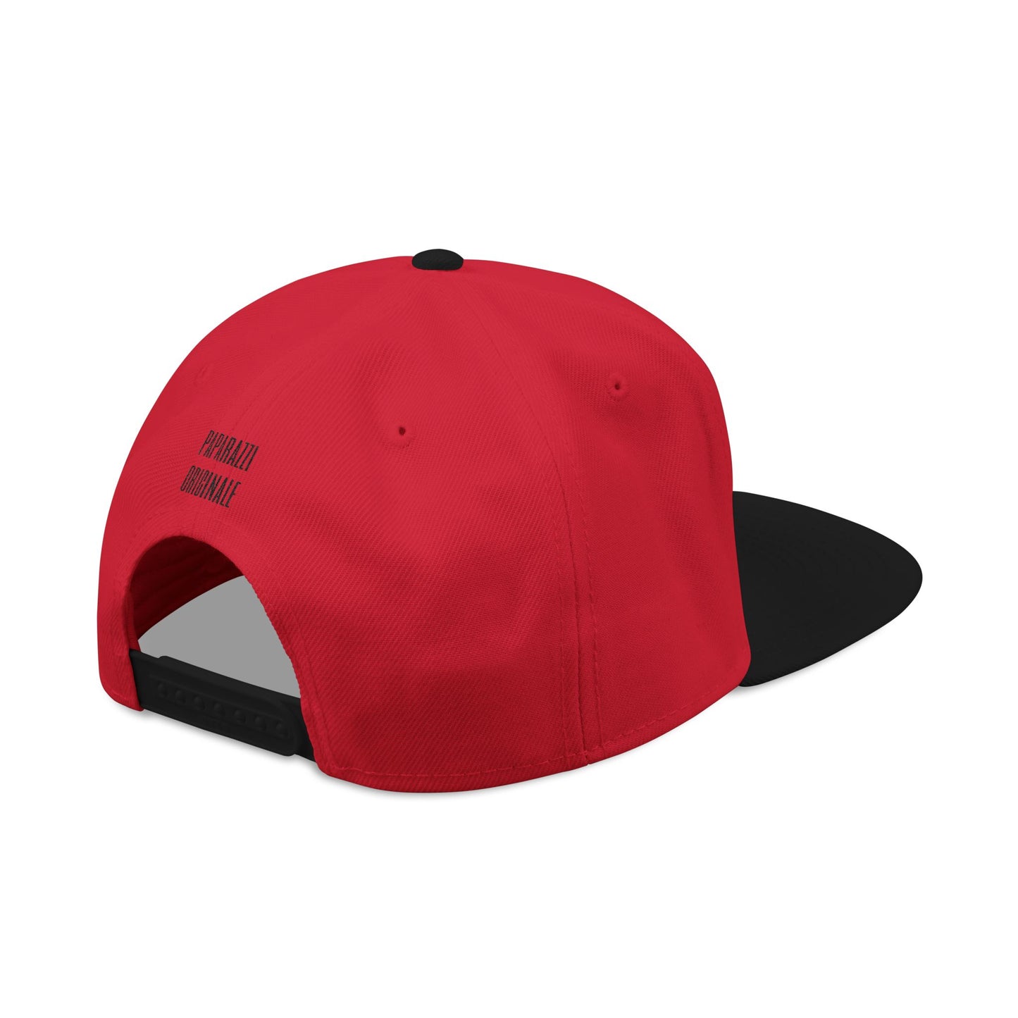 Red Paparazzi Black Flat Visor Cap right side - Paparazzi Original