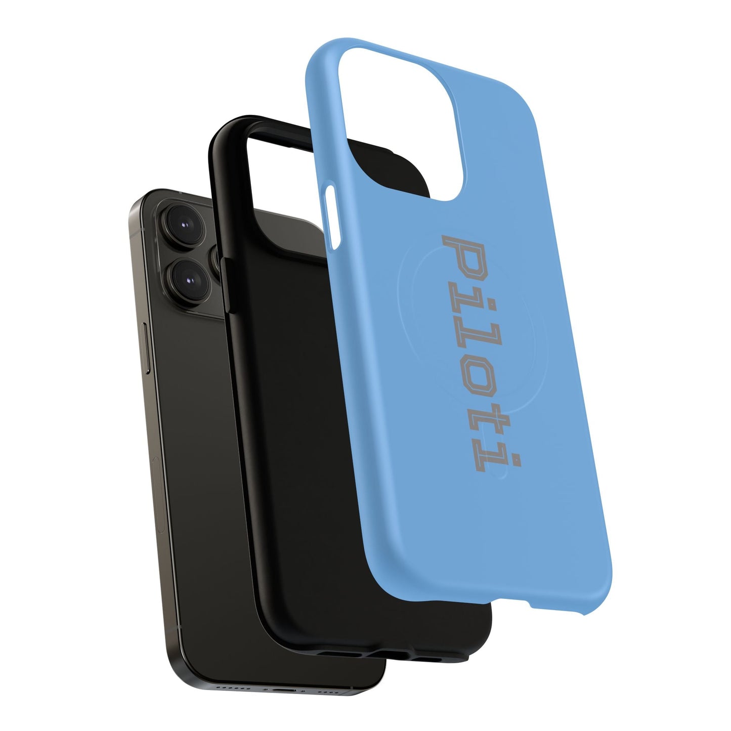 Tough Magnetic iPhone Cases Piloti in skyblue made in matt and gloss finish - UpNorth SPORTS