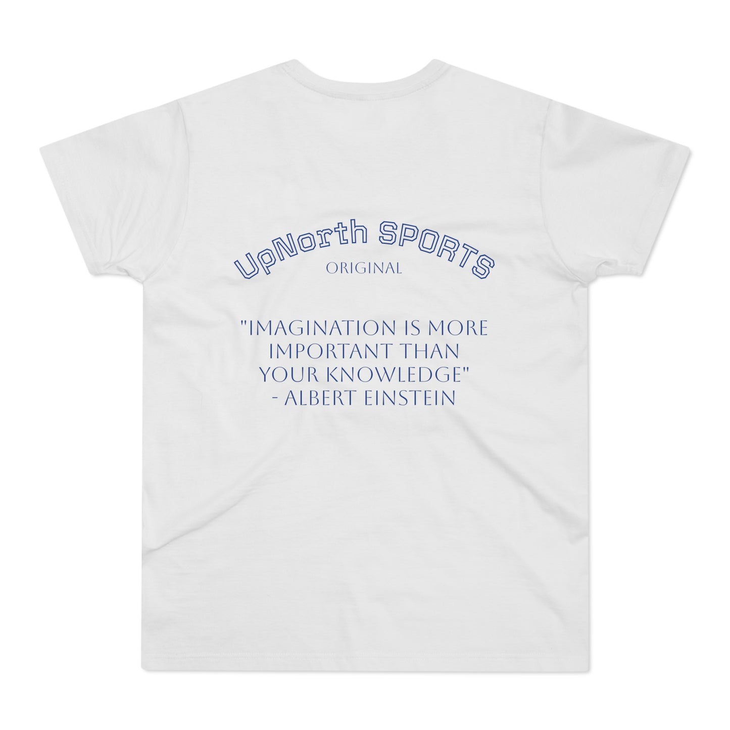 Men T-shirt UpNorth SPORTS white with Einstein quote