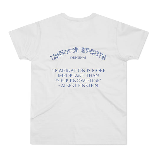Men T-shirt UpNorth SPORTS white with Einstein quote