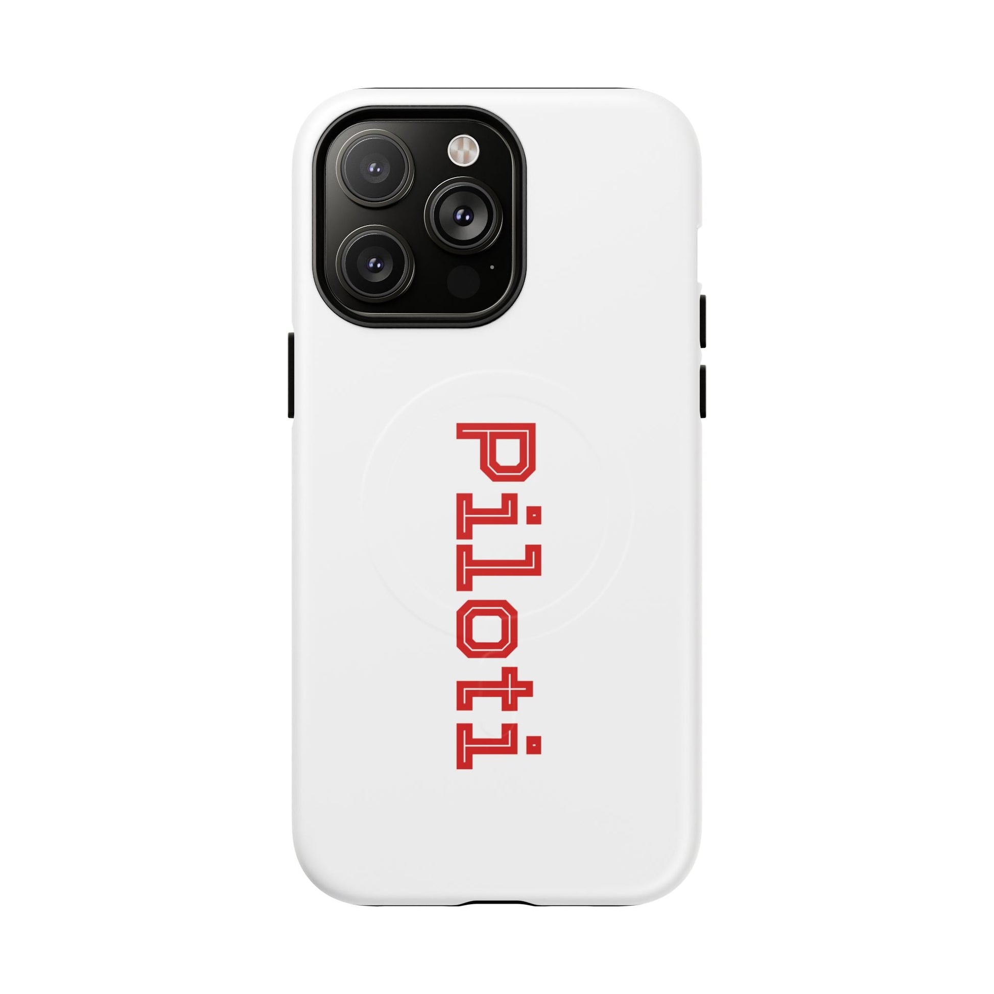 Tough Magnetic iPhone Cases Piloti in white made in matt and gloss finish - UpNorth SPORTS