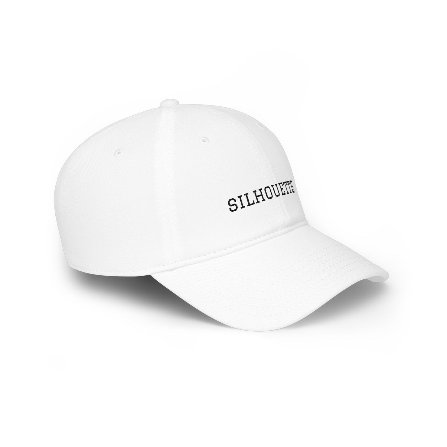 White Paparazzi Silhouette Black Baseball Cap right side - Paparazzi Original