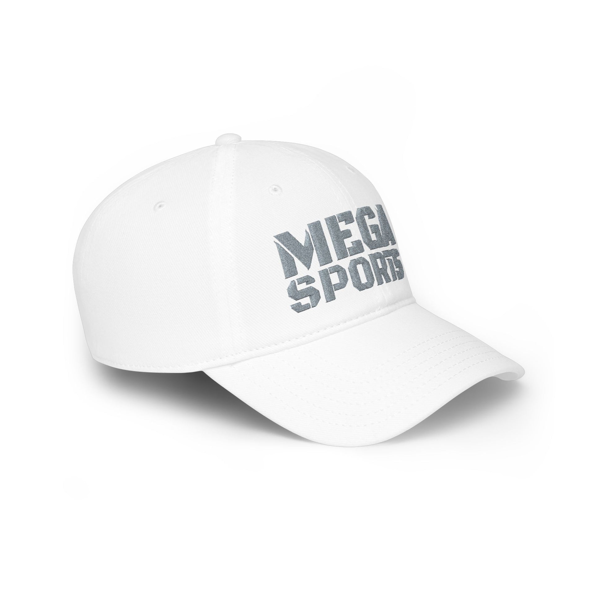 White MEGA Sports Grey Baseball Cap right side - UpNorth SPORTS