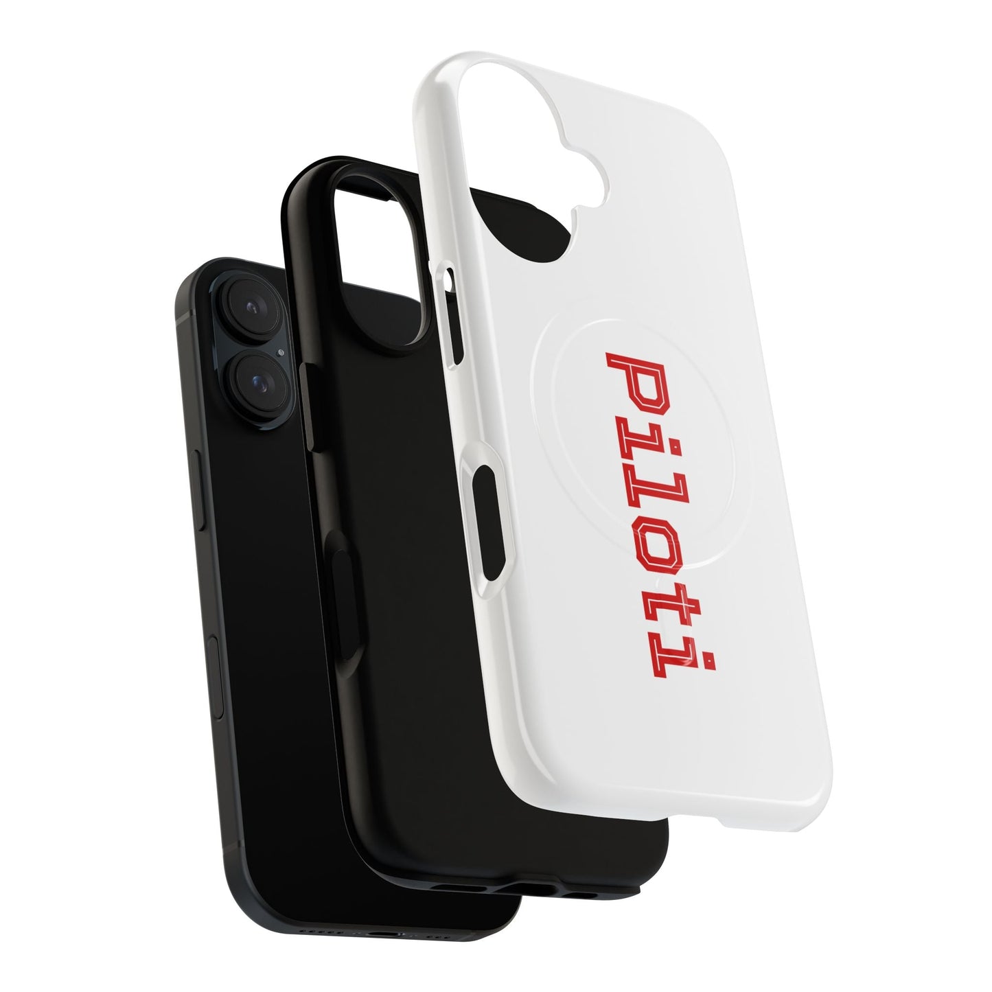 Tough Magnetic iPhone Cases Piloti in white made in matt and gloss finish - UpNorth SPORTS