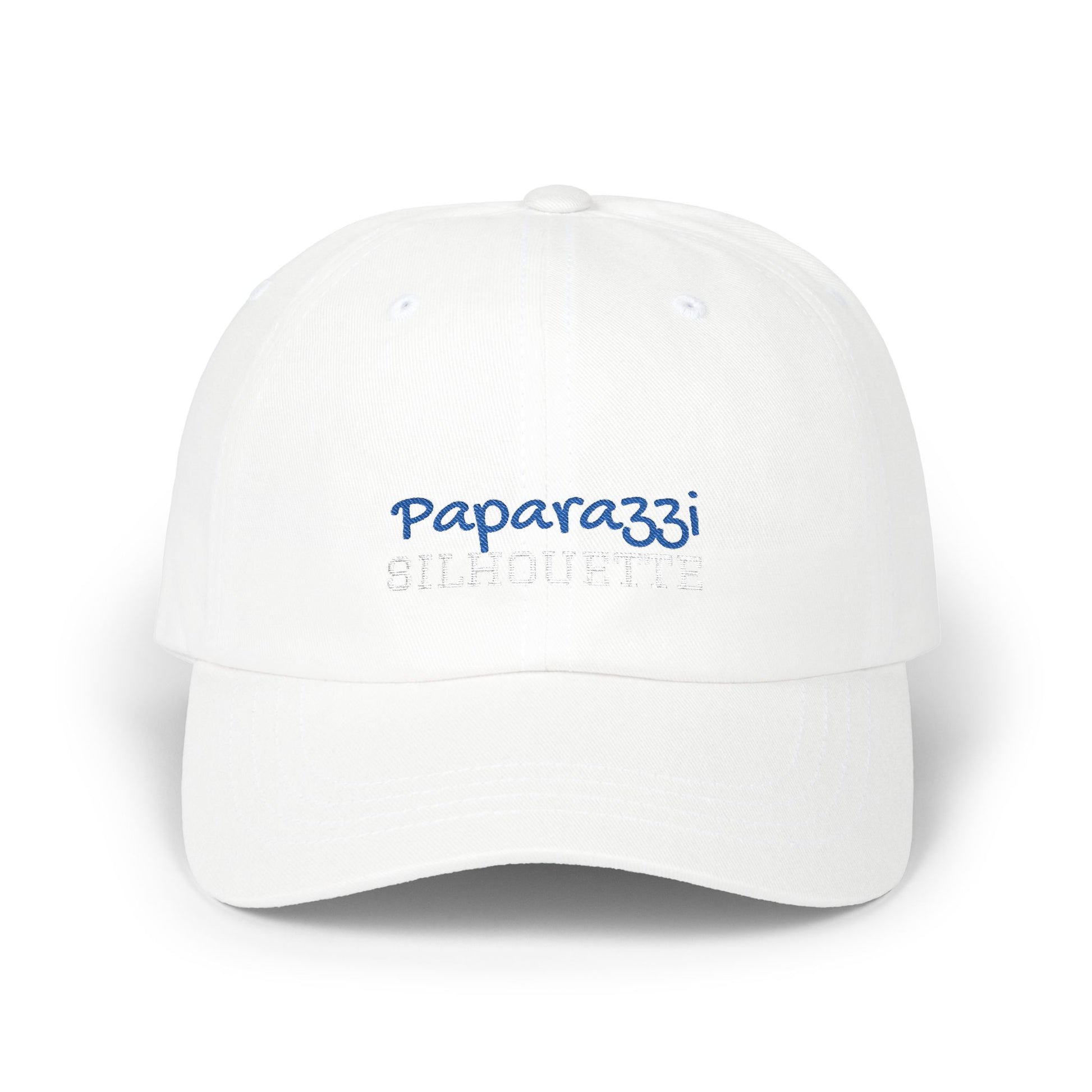 White Paparazzi Silhouette Royal Classic Cap front -Paparazzi Original
